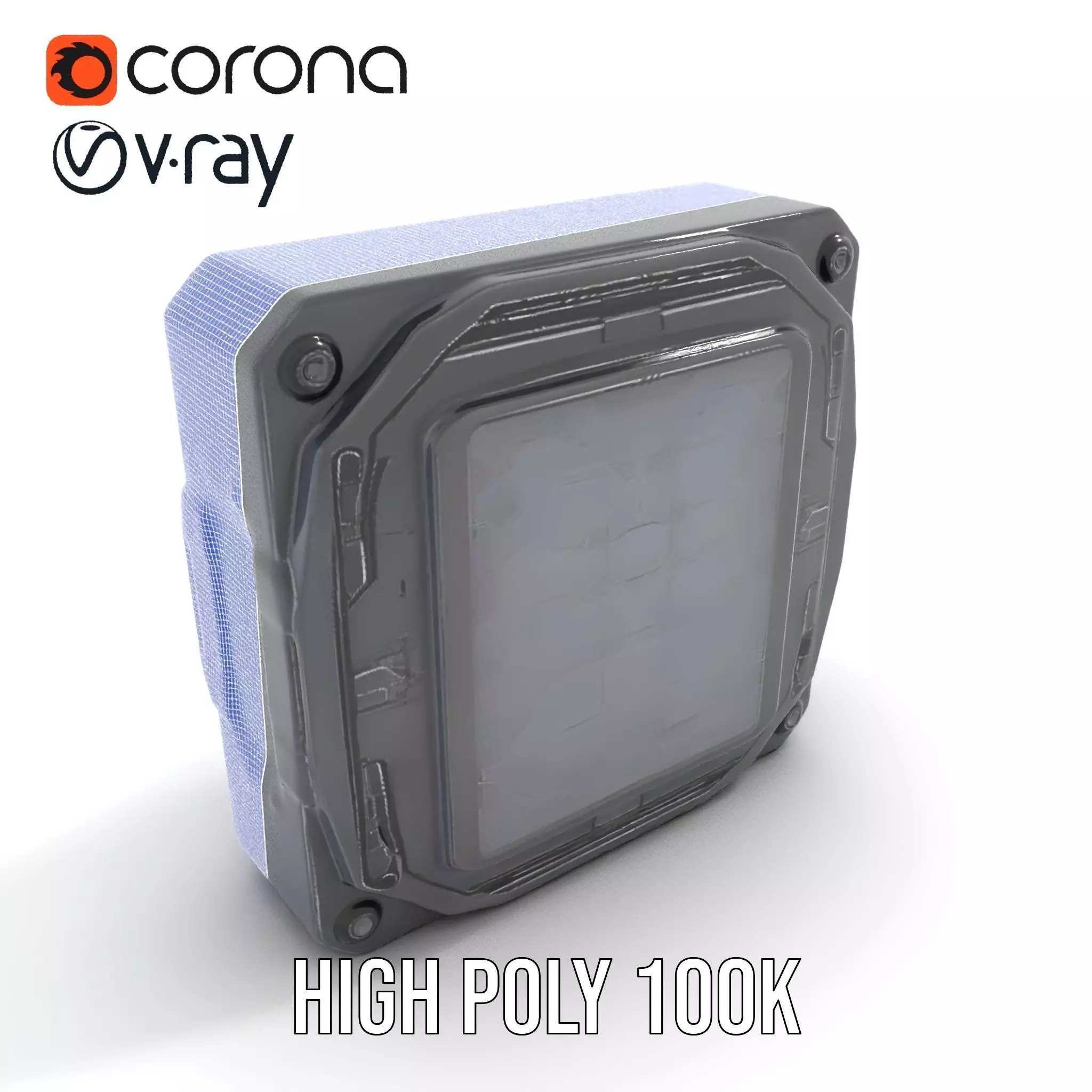 Futuristic SciFi Door Model Pack with Illuminated Details Low-poly 3D model_17