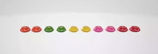 Siennas Artesania Diwali Diyas 3D model