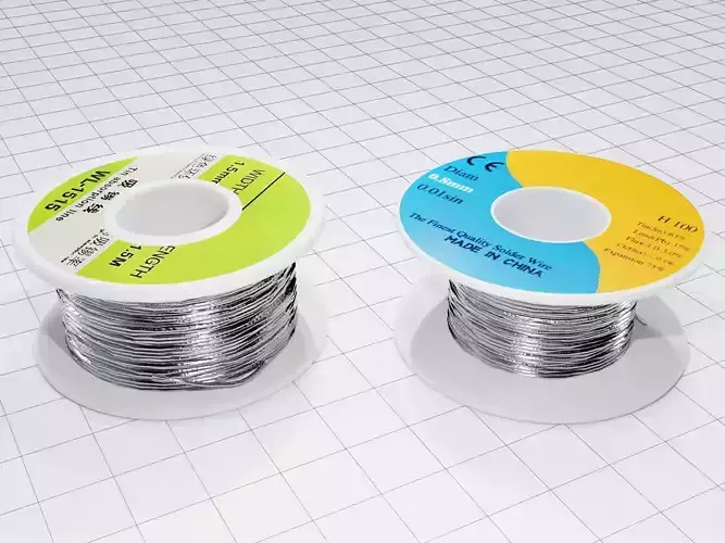 Solder Spool of Tin  wire Low-poly 3D model