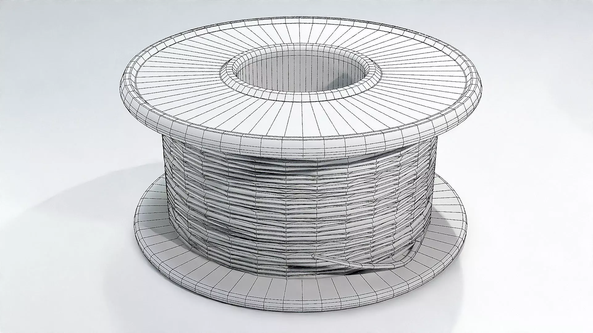 Solder Spool of Tin  wire Low-poly 3D model_14