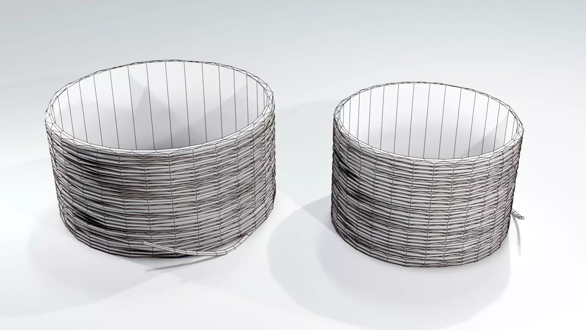 Solder Spool of Tin  wire Low-poly 3D model_8