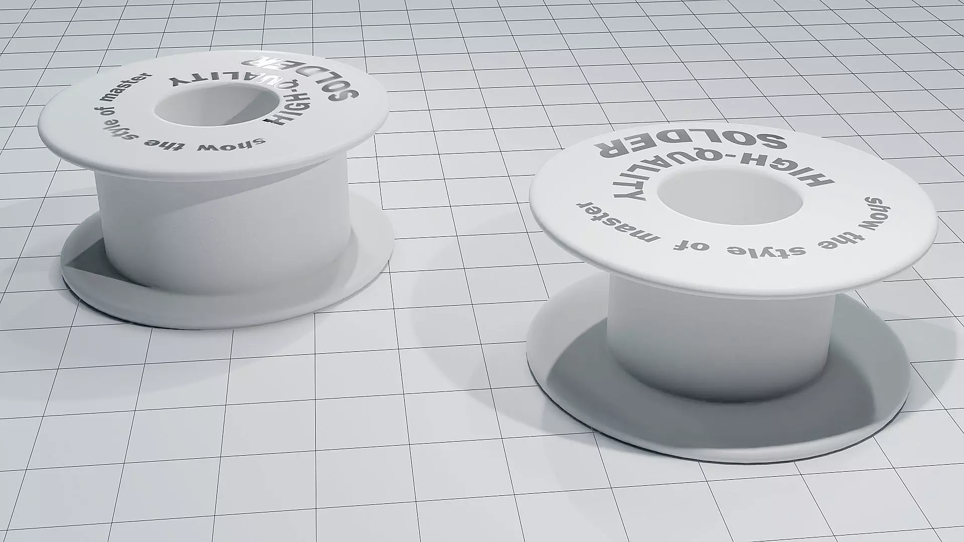 Solder Spool of Tin  wire Low-poly 3D model_6