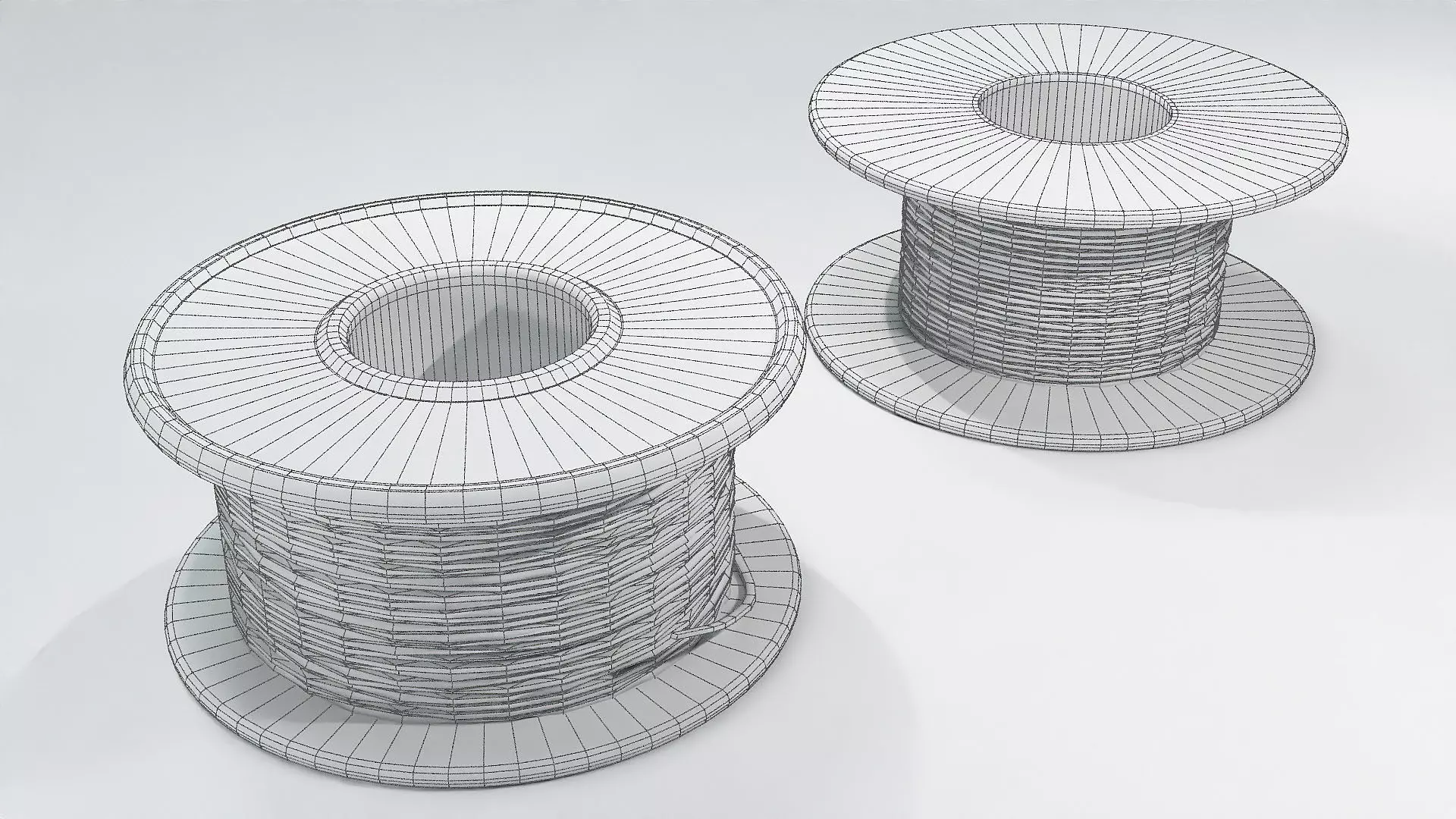 Solder Spool of Tin  wire Low-poly 3D model_13