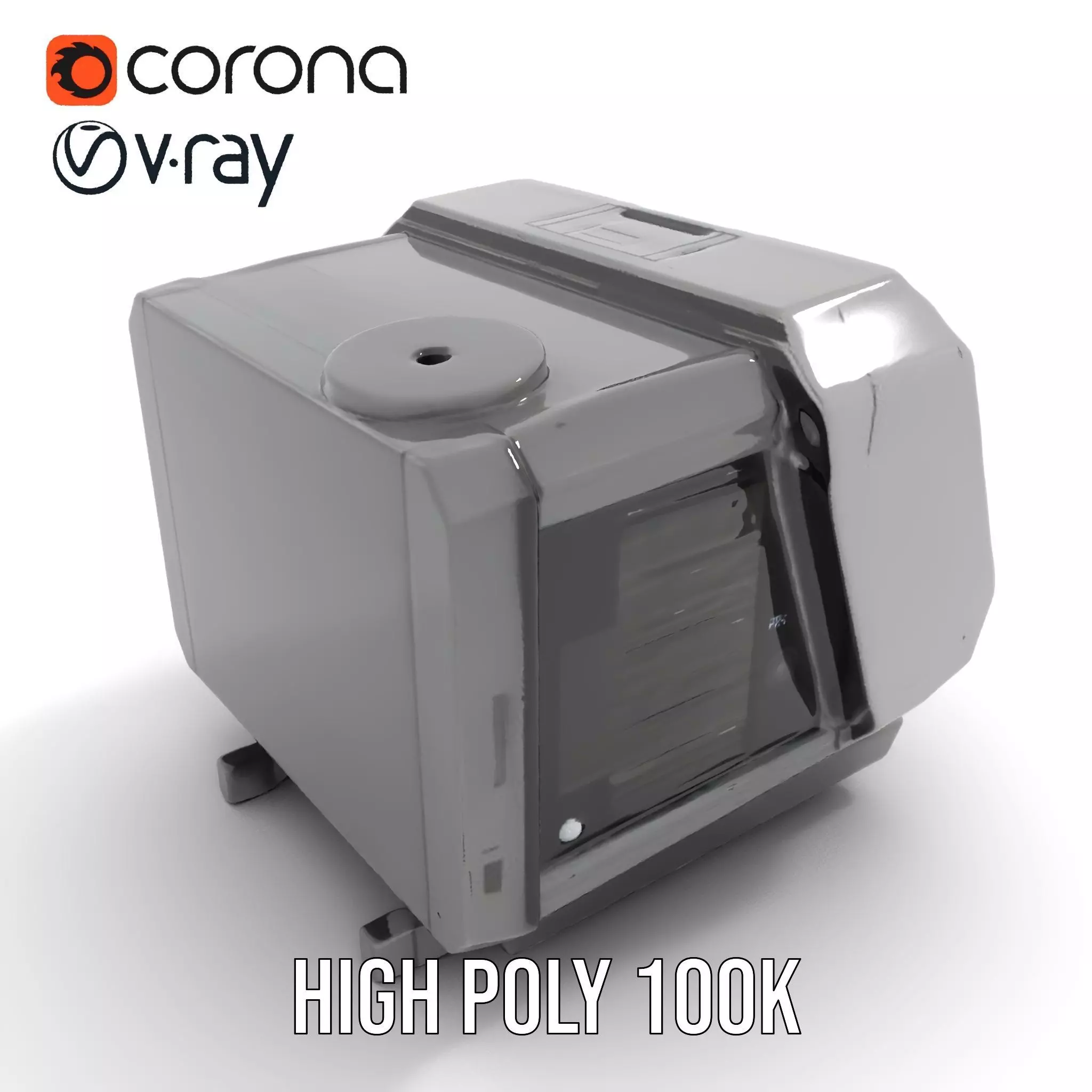 Futuristic Device Console model pack Low-poly 3D model_23