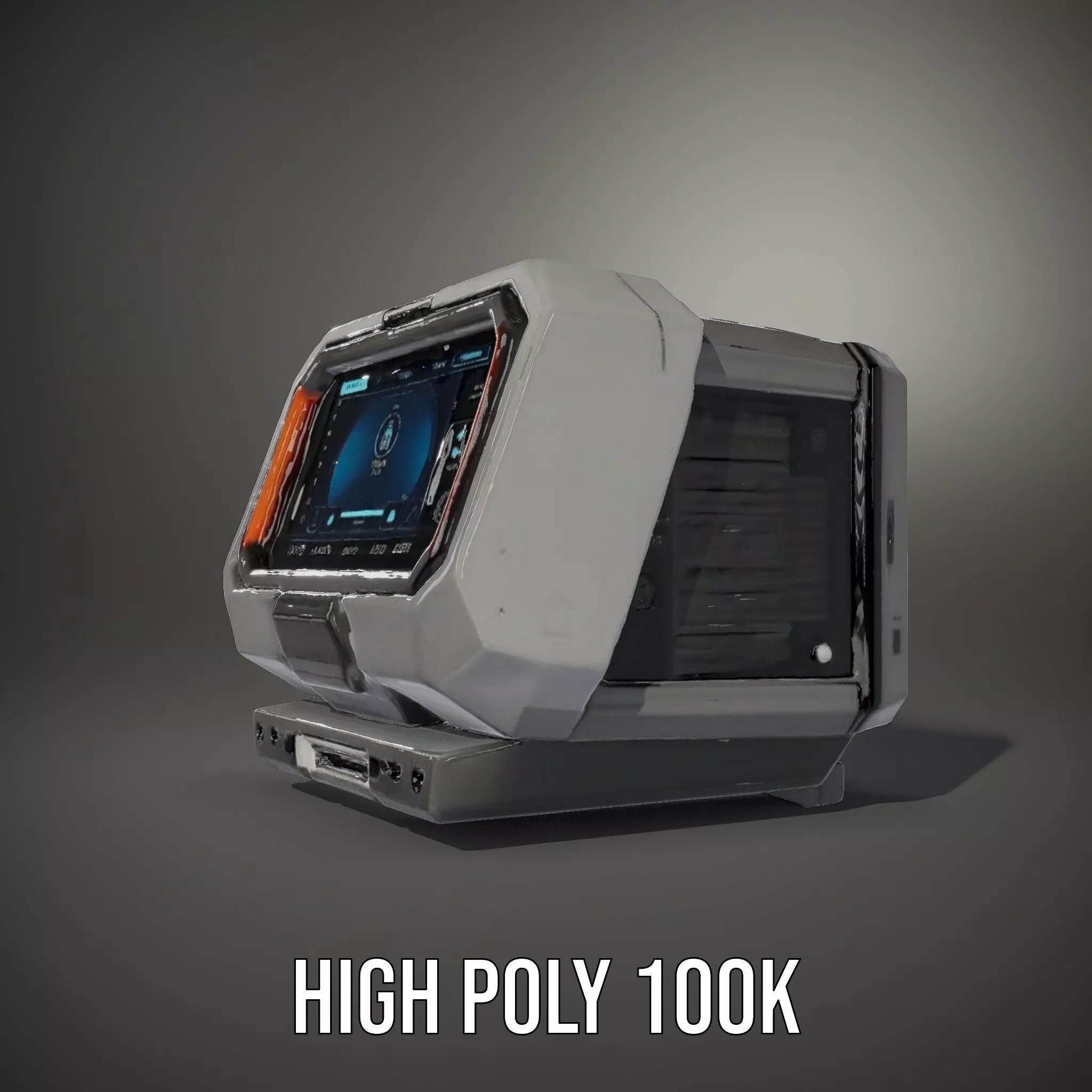 Futuristic Device Console model pack Low-poly 3D model_8