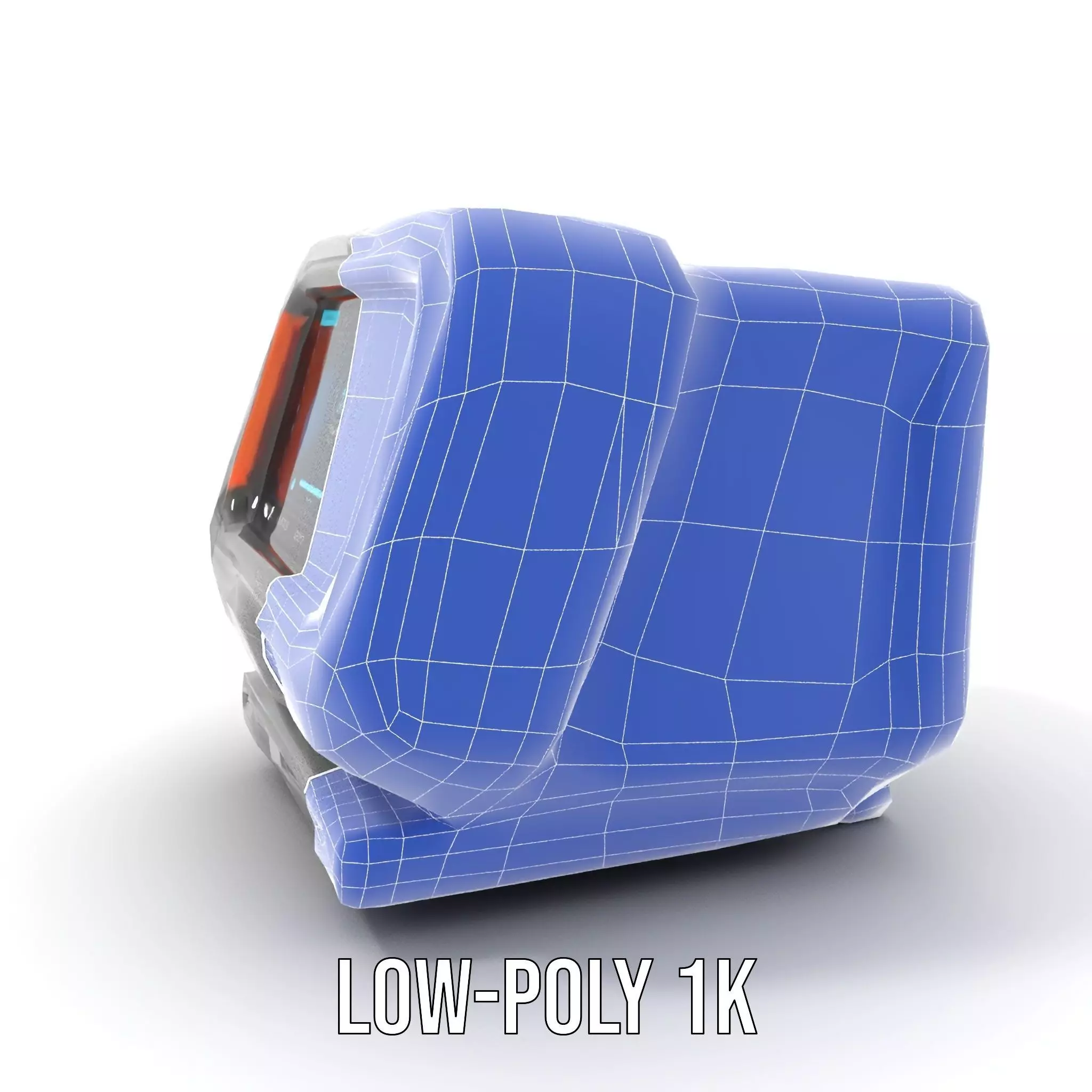 Futuristic Device Console model pack Low-poly 3D model_14