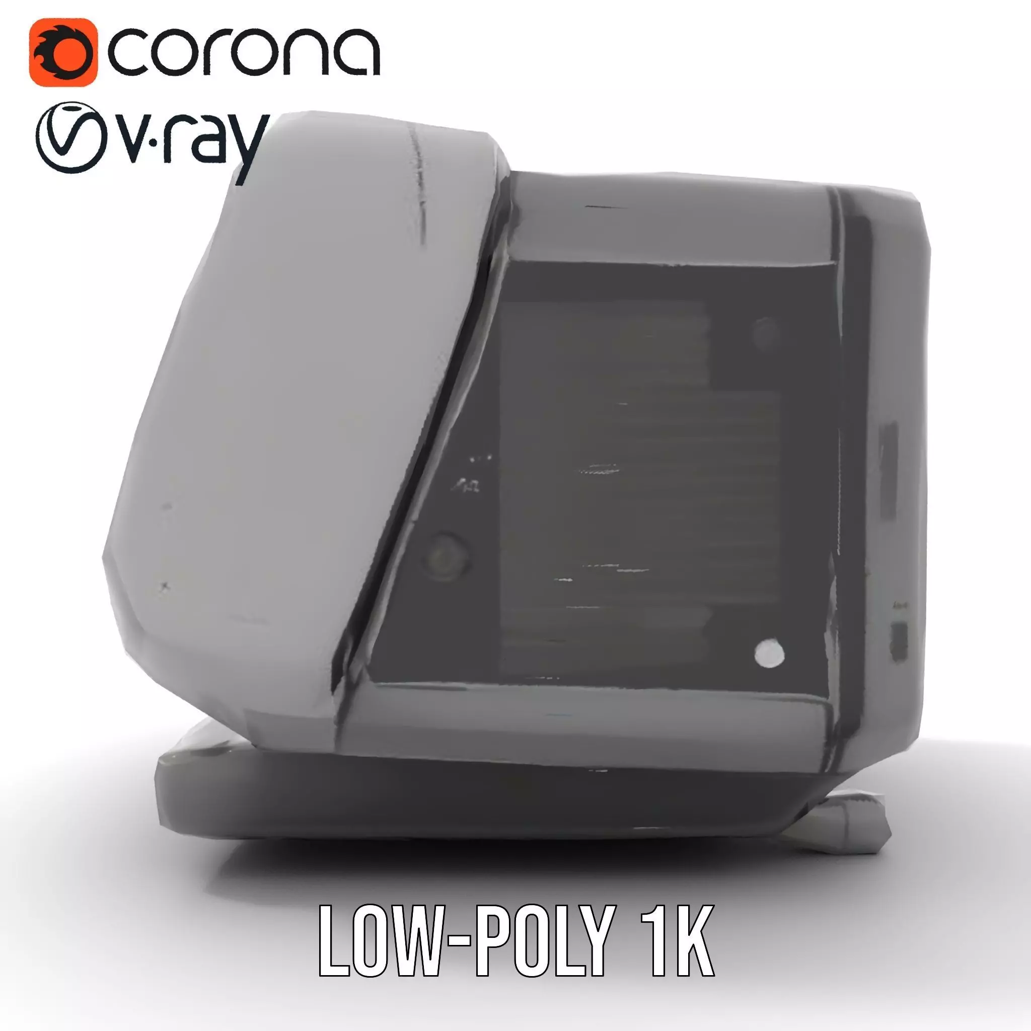 Futuristic Device Console model pack Low-poly 3D model_16