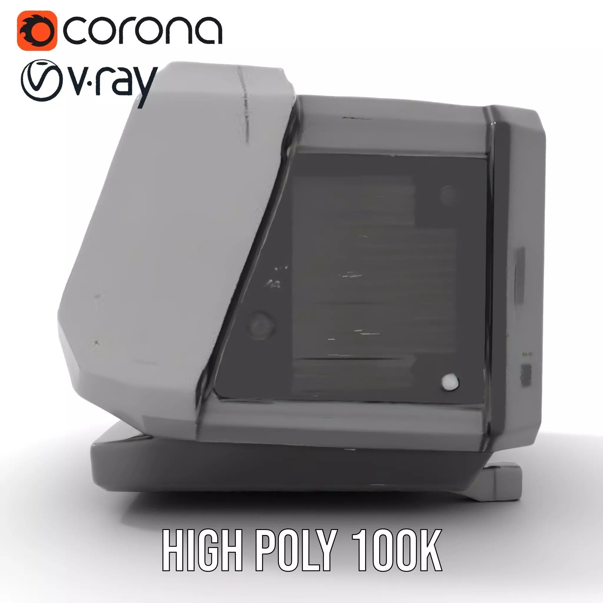 Futuristic Device Console model pack Low-poly 3D model_29