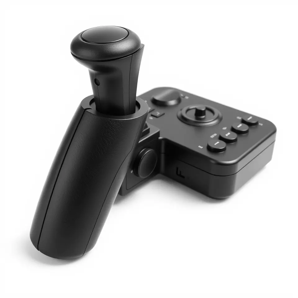 Joystick Controller Model Pack with Detailed Buttons and Grips Low-poly 3D model_2