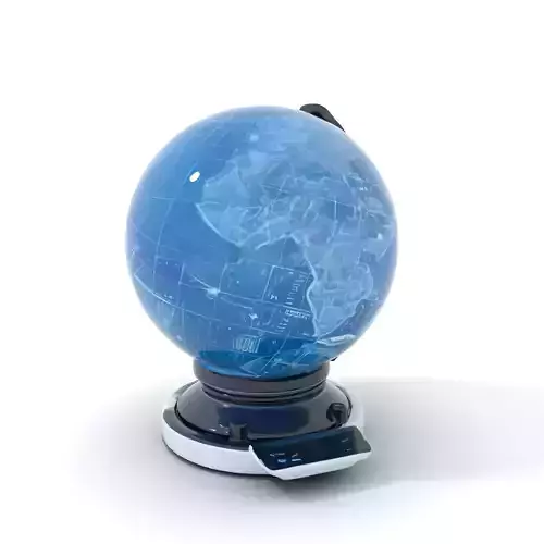 Futuristic Holographic Globe model pack with interactive feat... Low-poly 3D model