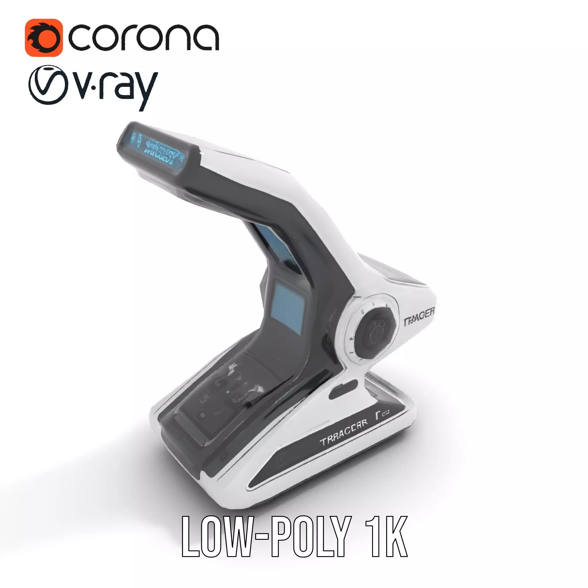 Futuristic Scanner Device Model Pack Low-poly 3D model_7