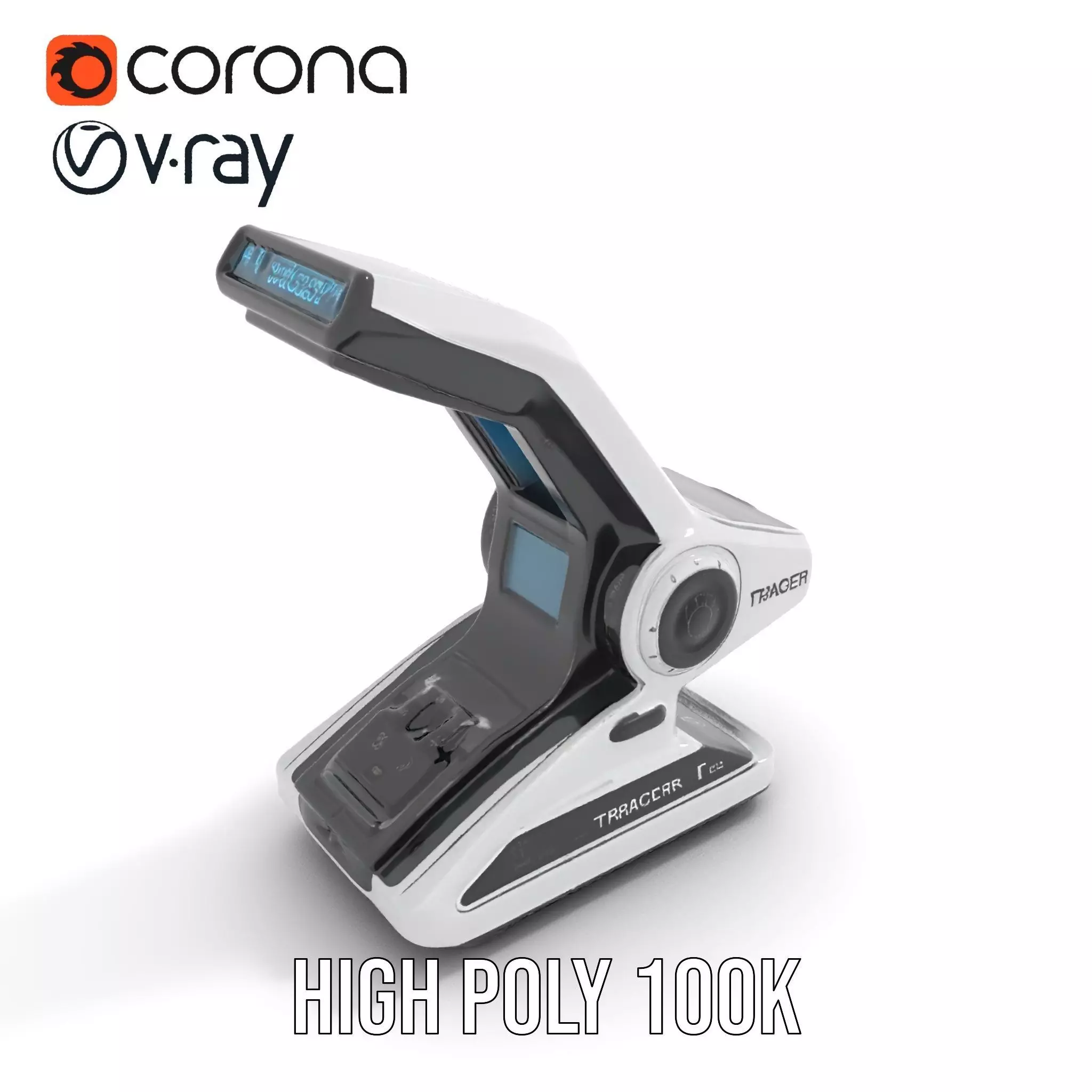 Futuristic Scanner Device Model Pack Low-poly 3D model_20