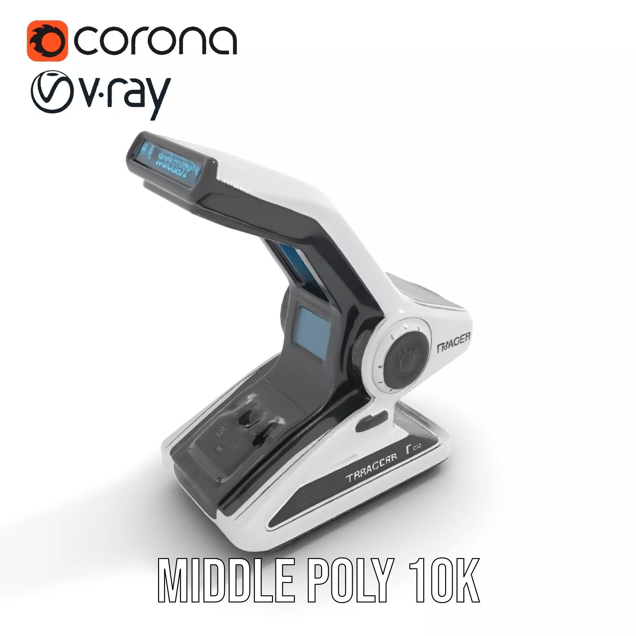 Futuristic Scanner Device Model Pack Low-poly 3D model_6