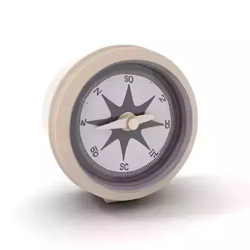Elegant Nautical Compass Model Pack with Detailed Features Low-poly 3D model