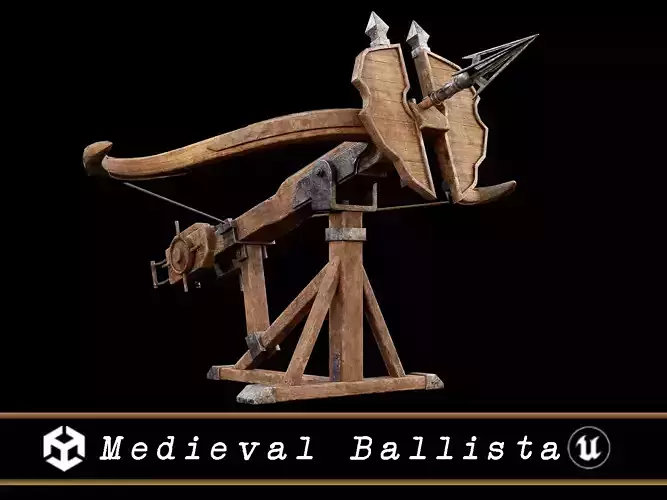 Medieval Ballista Low-poly 3D model