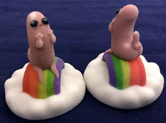 Dickbutt on a Cloud of Rainbows 3D print model_0