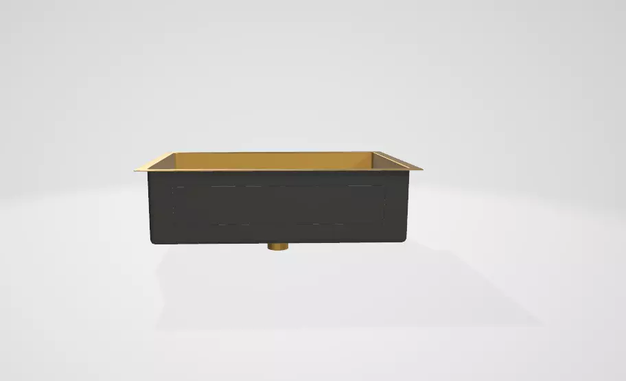 Stainless Steel Gold Kitchen Sink 3D model