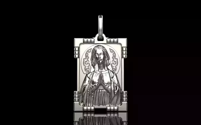 Virgin Mary pendant model 1378 3D print model