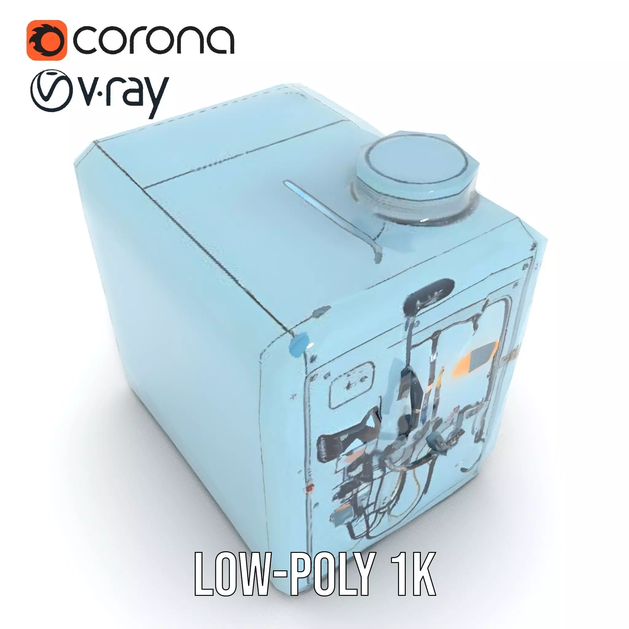 Industrial SciFi Control Room model pack Low-poly 3D model_19