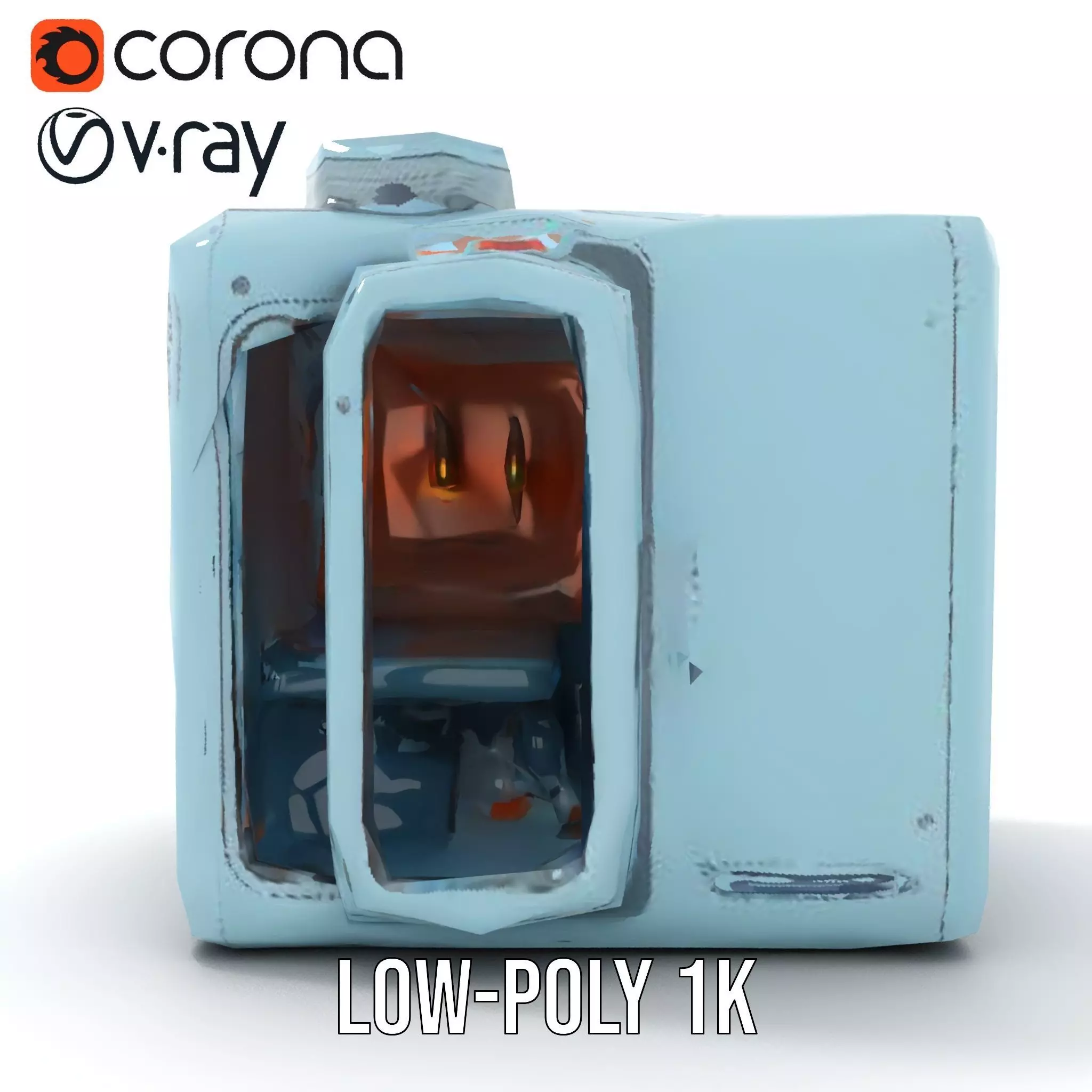 Industrial SciFi Control Room model pack Low-poly 3D model_12