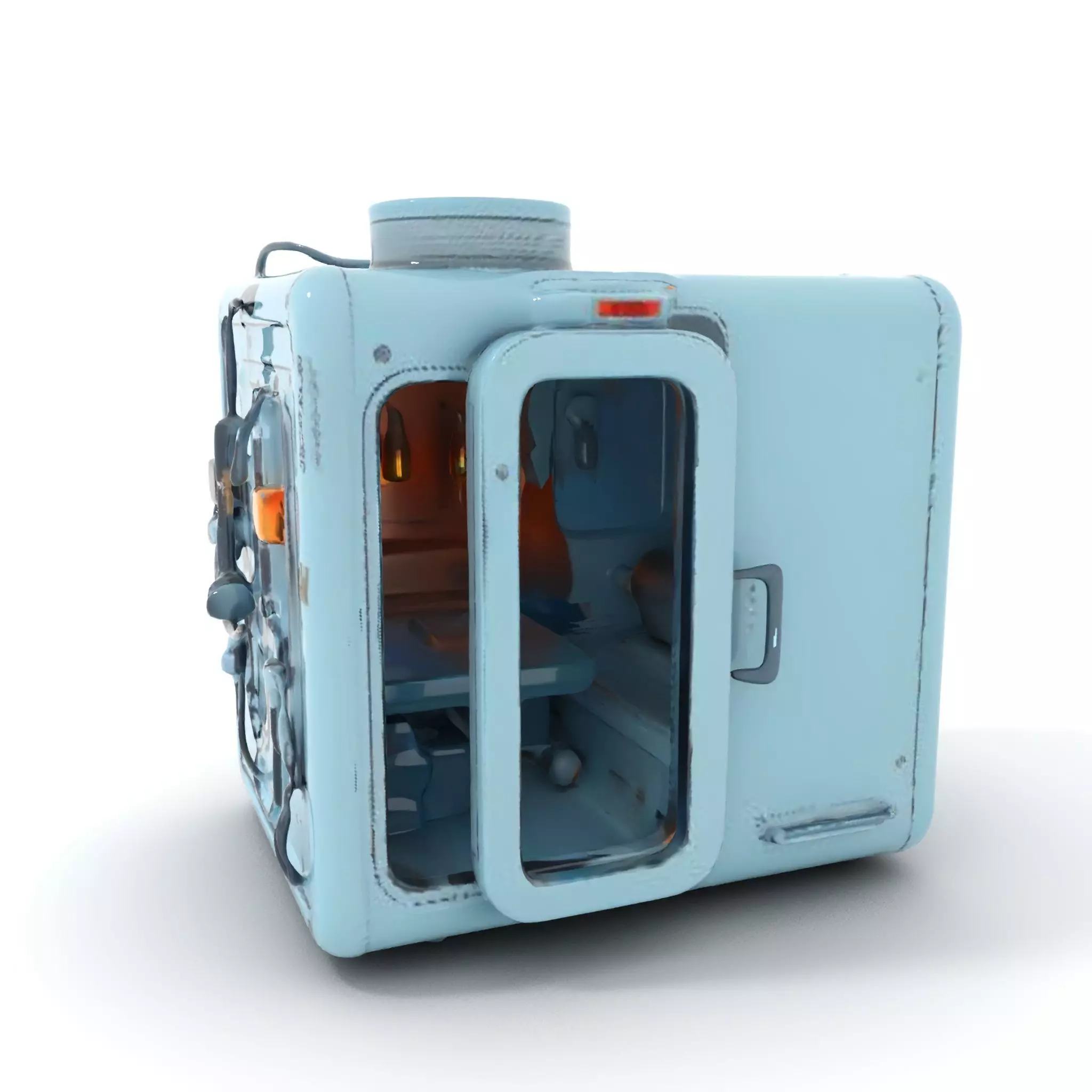 Industrial SciFi Control Room model pack Low-poly 3D model_0