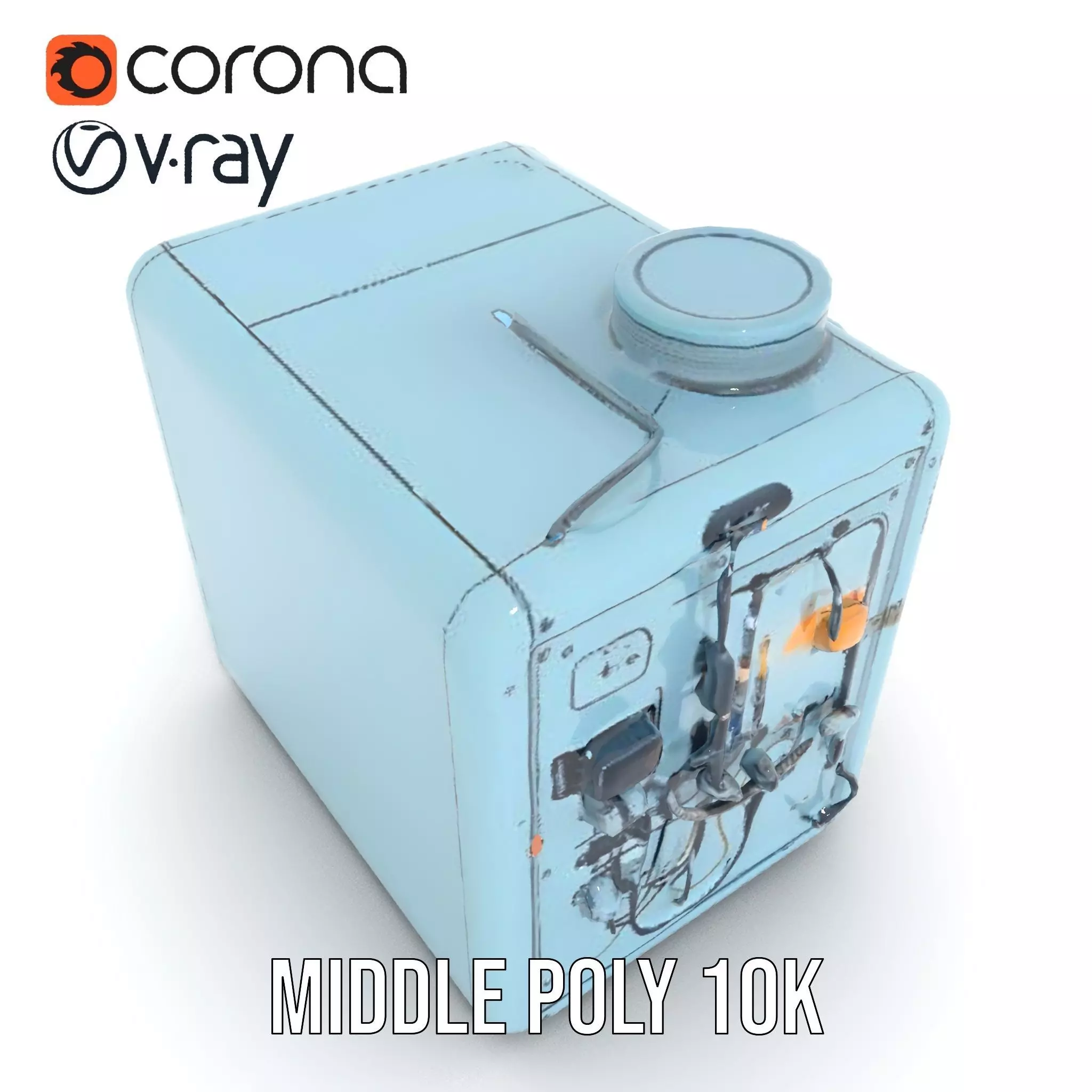 Industrial SciFi Control Room model pack Low-poly 3D model_5