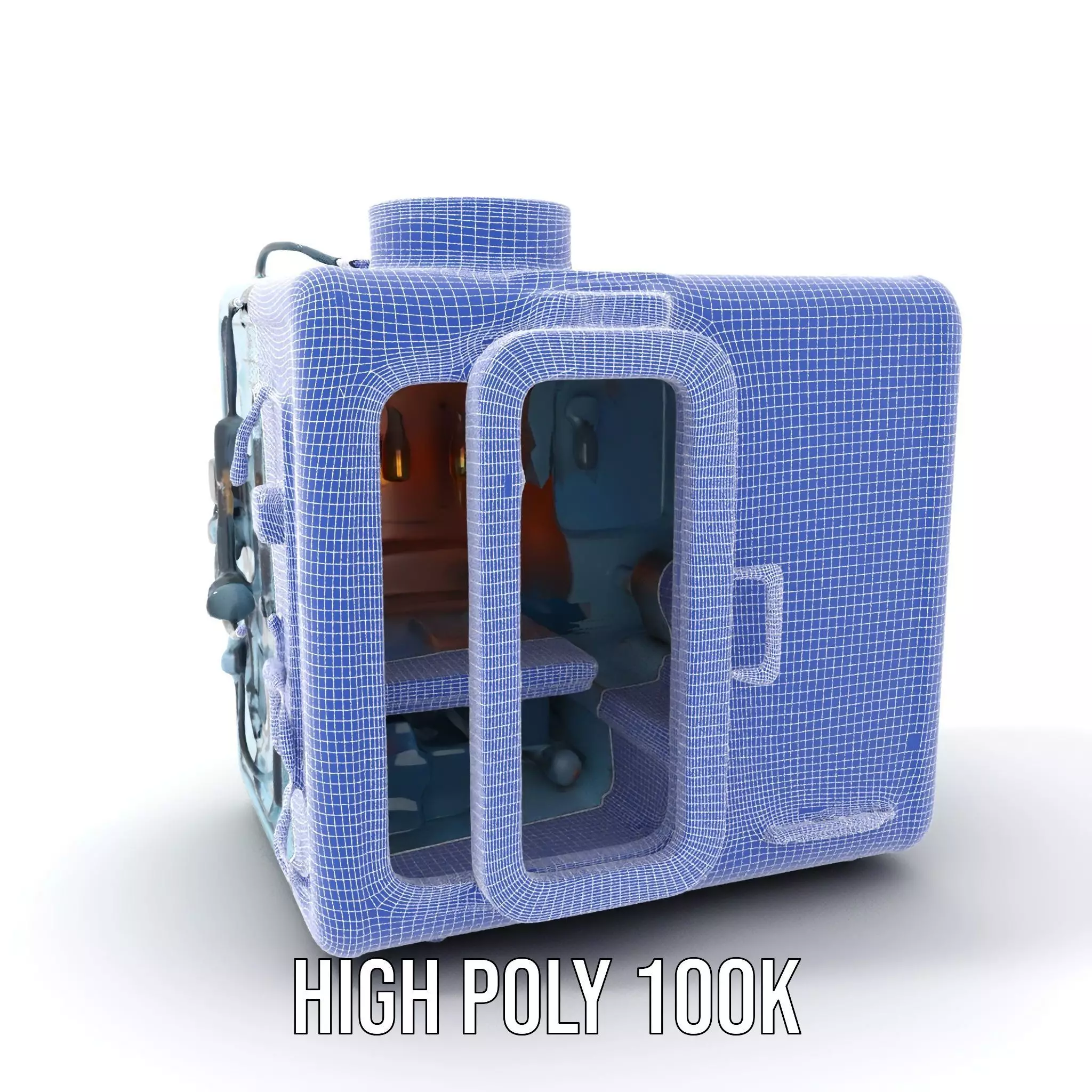 Industrial SciFi Control Room model pack Low-poly 3D model_4