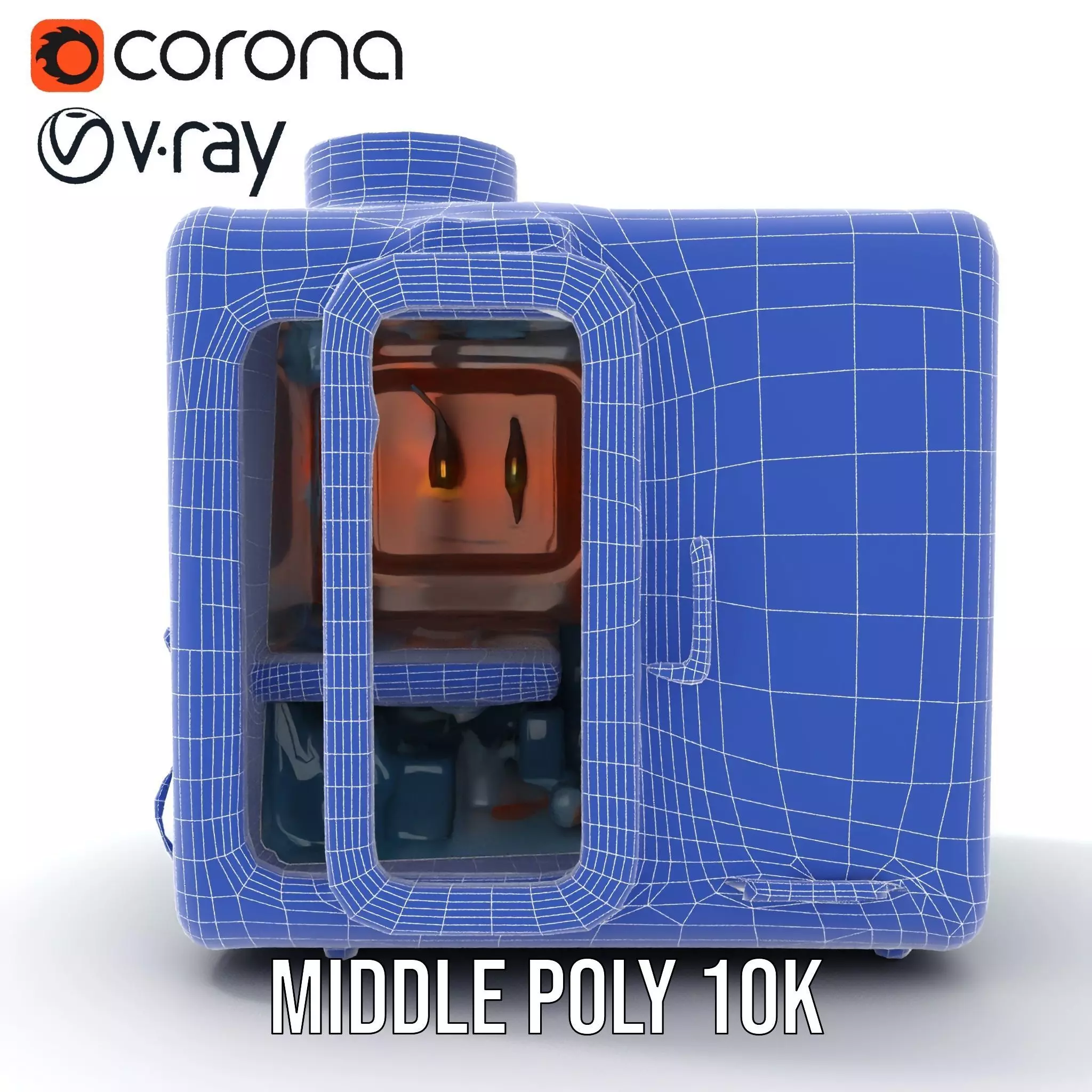 Industrial SciFi Control Room model pack Low-poly 3D model_24