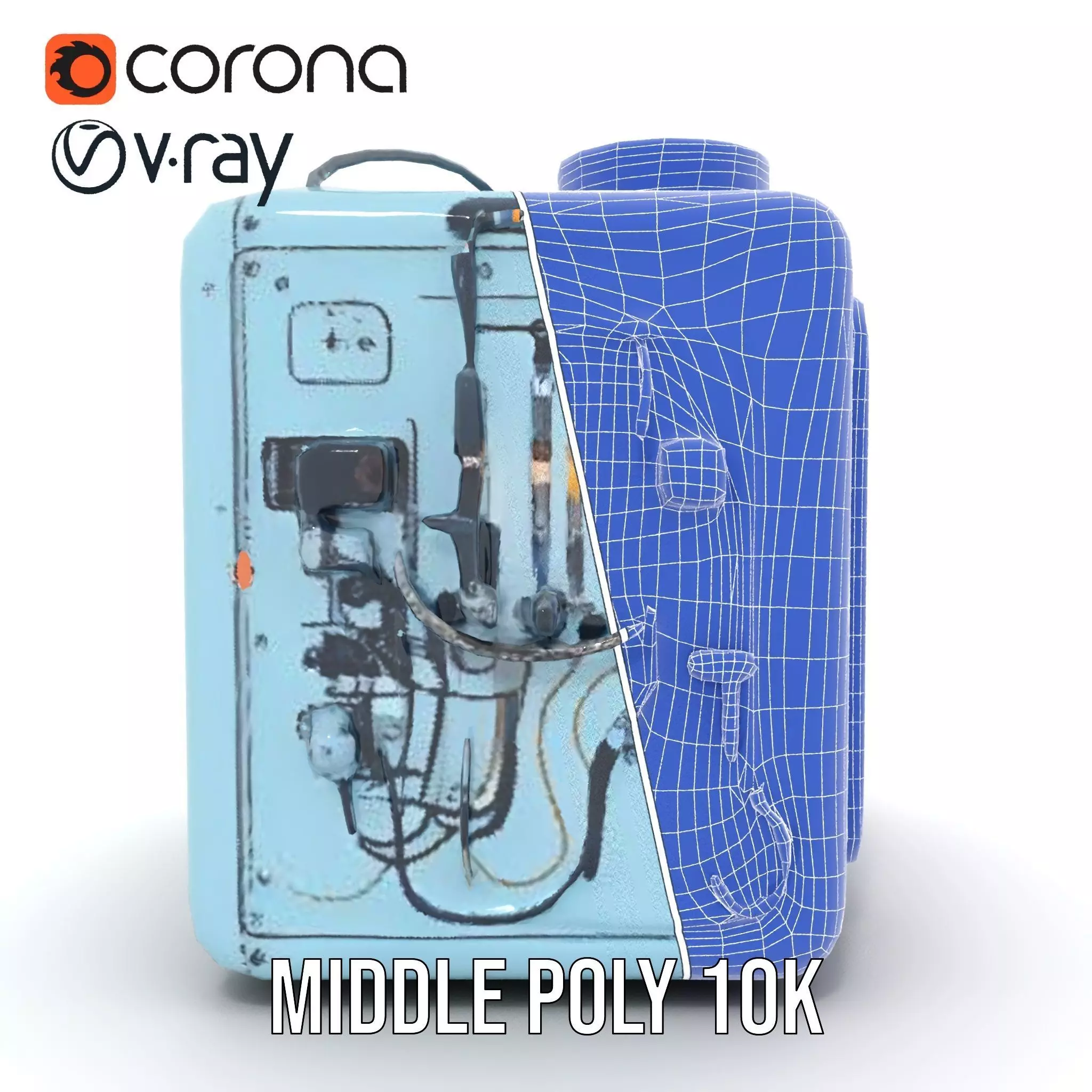 Industrial SciFi Control Room model pack Low-poly 3D model_21