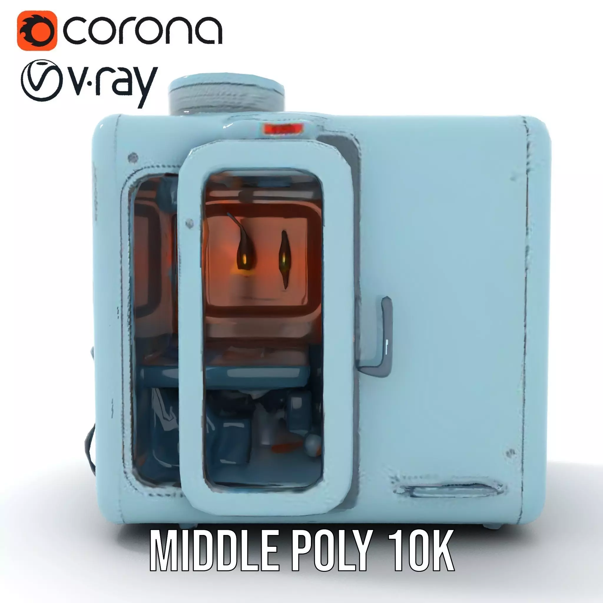 Industrial SciFi Control Room model pack Low-poly 3D model_11