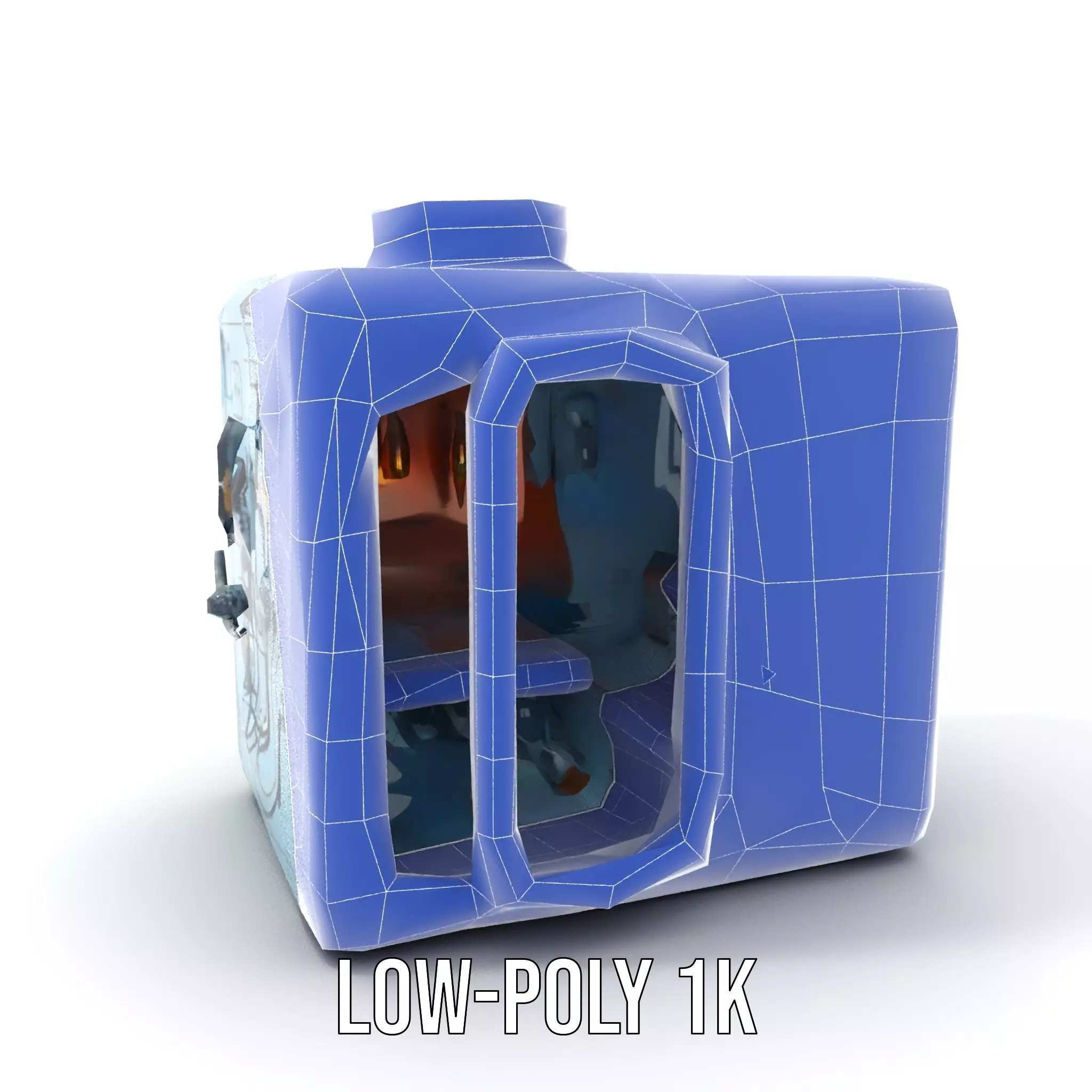 Industrial SciFi Control Room model pack Low-poly 3D model_16