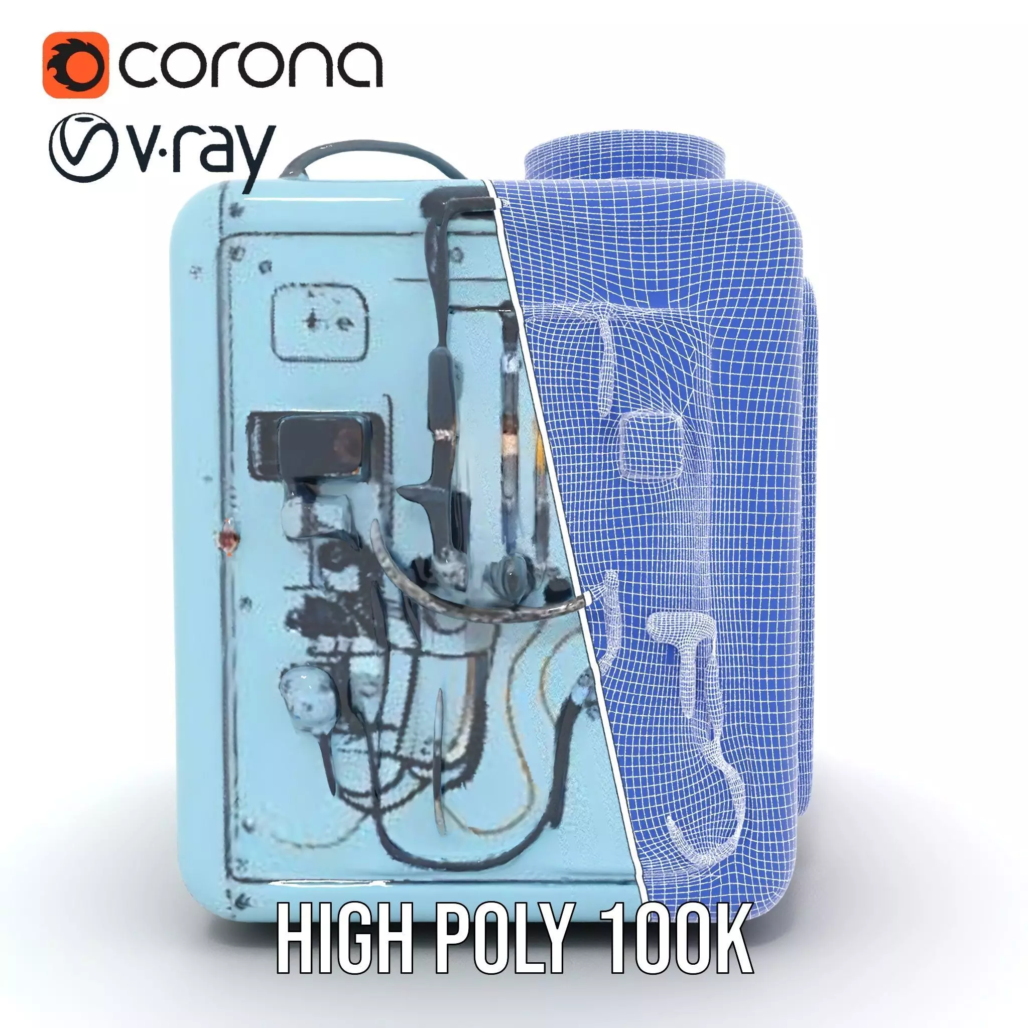 Industrial SciFi Control Room model pack Low-poly 3D model_32