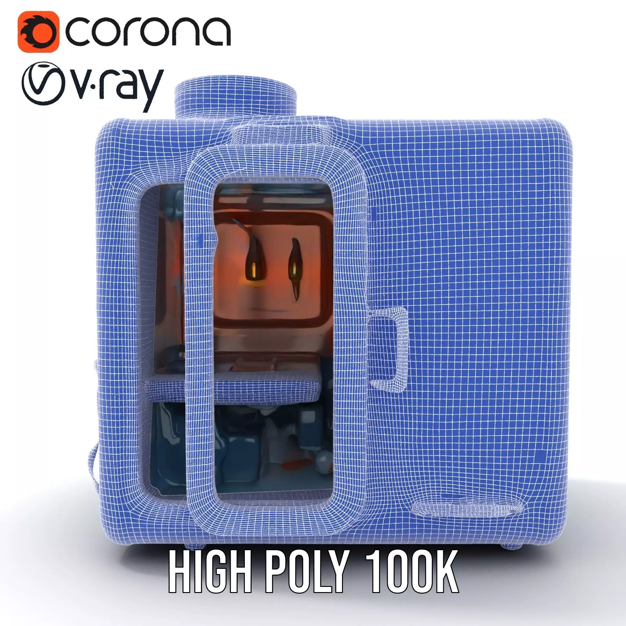 Industrial SciFi Control Room model pack Low-poly 3D model_29