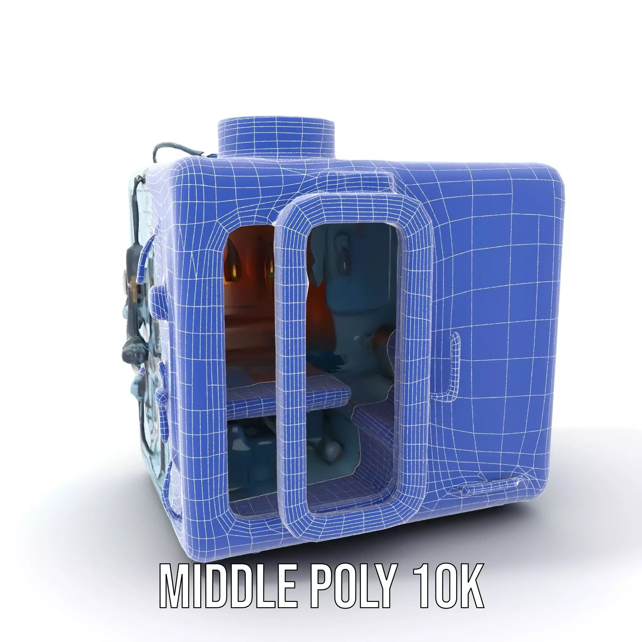 Industrial SciFi Control Room model pack Low-poly 3D model_6