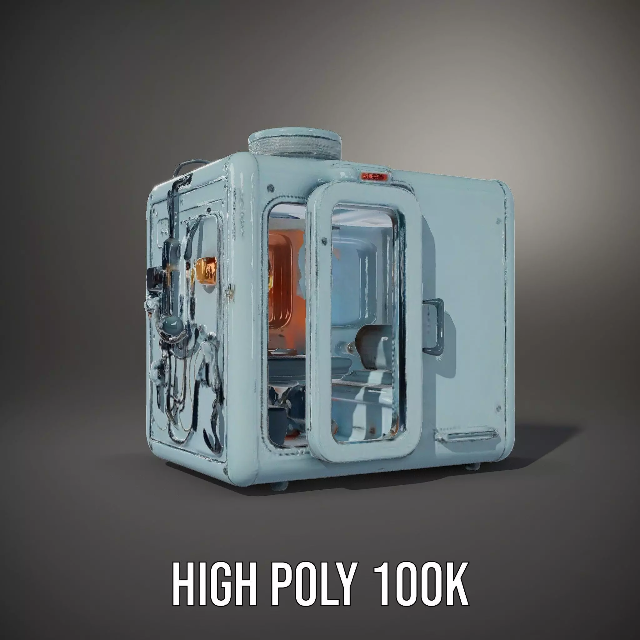 Industrial SciFi Control Room model pack Low-poly 3D model_8