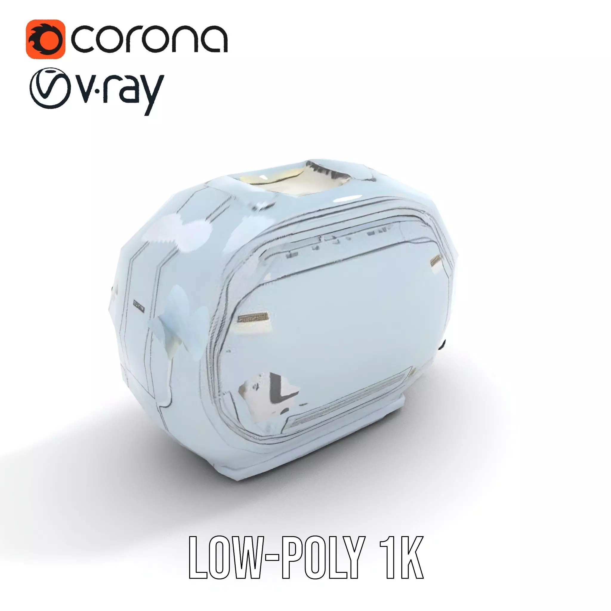 Futuristic Medical Chamber Model Pack Low-poly 3D model_16