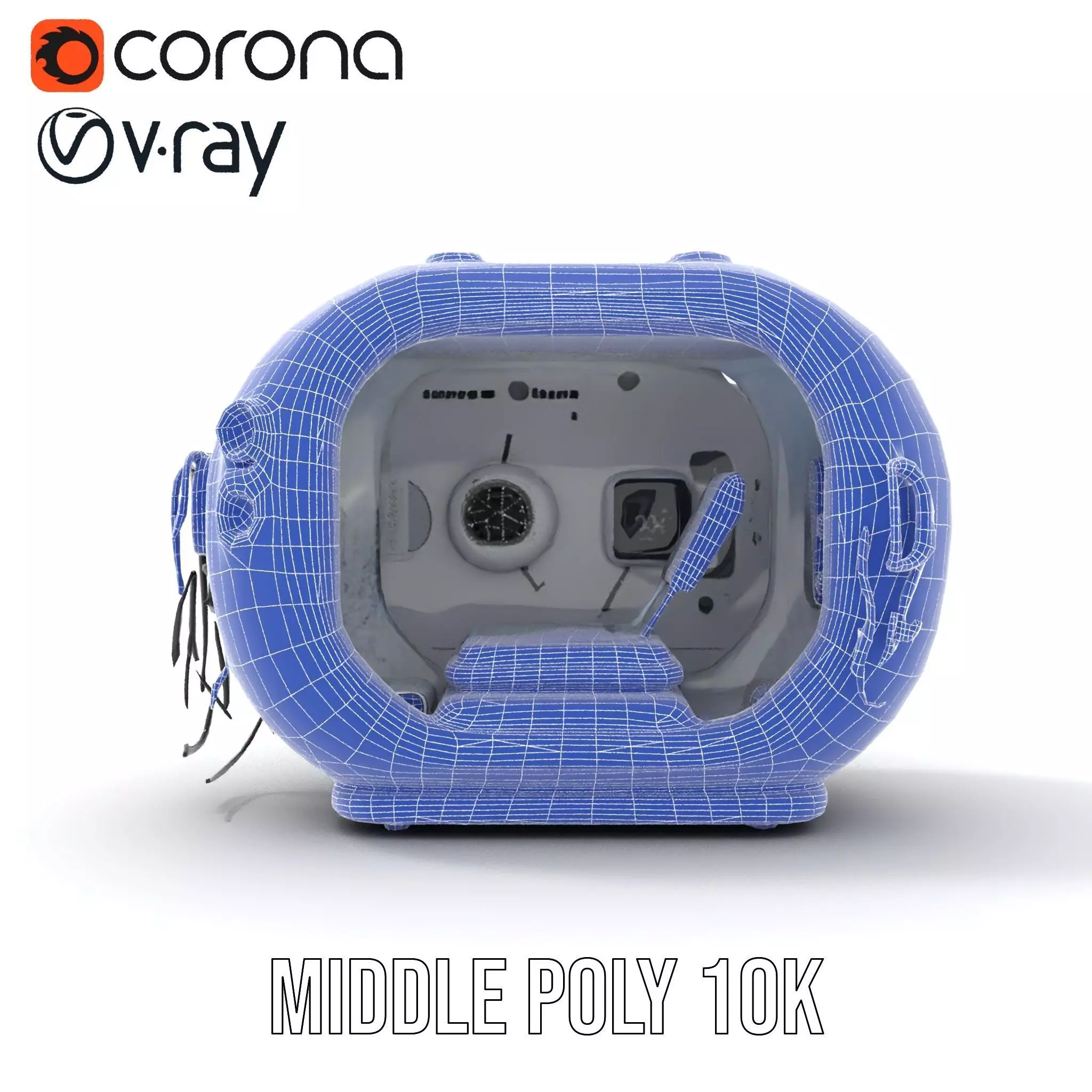 Futuristic Medical Chamber Model Pack Low-poly 3D model_18