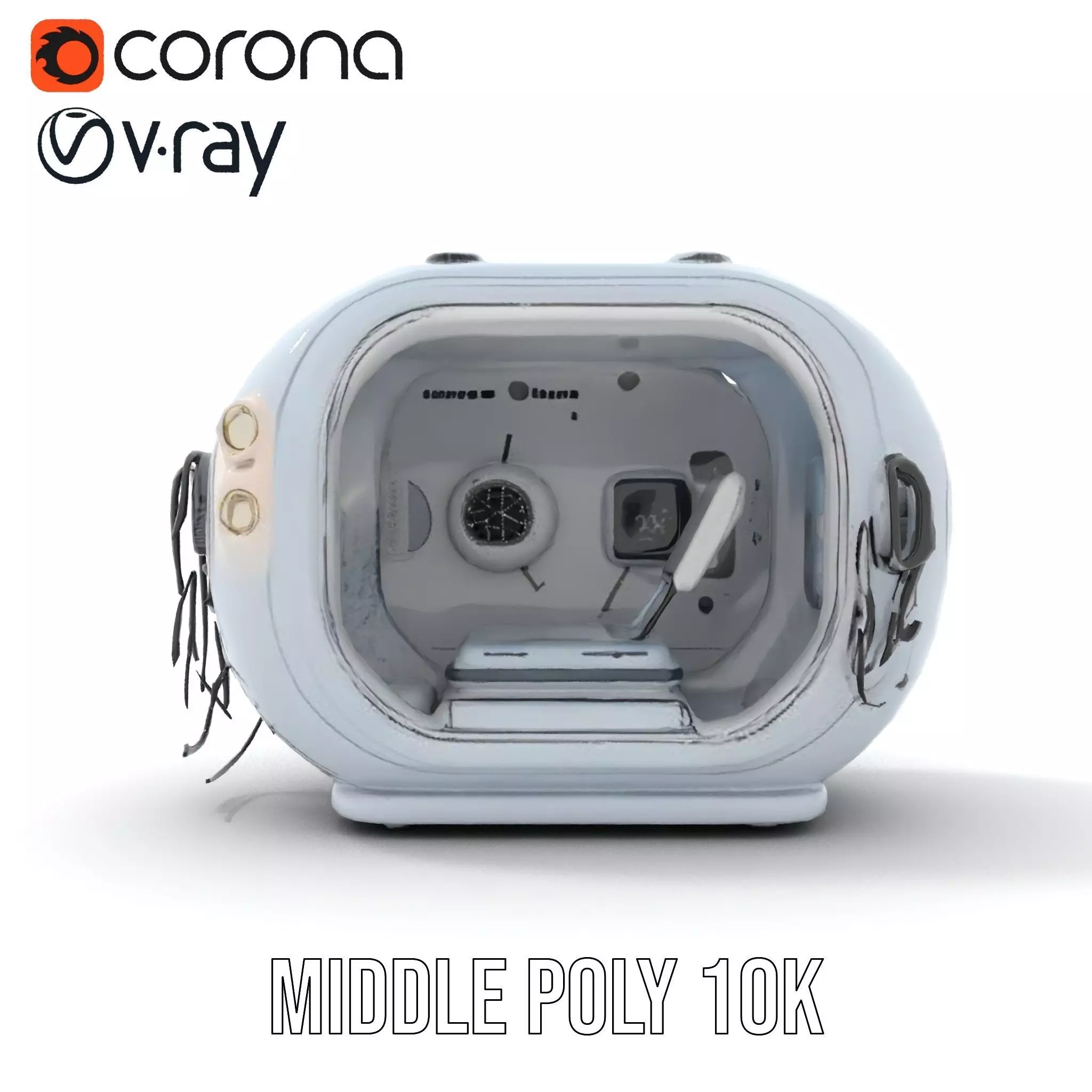 Futuristic Medical Chamber Model Pack Low-poly 3D model_15