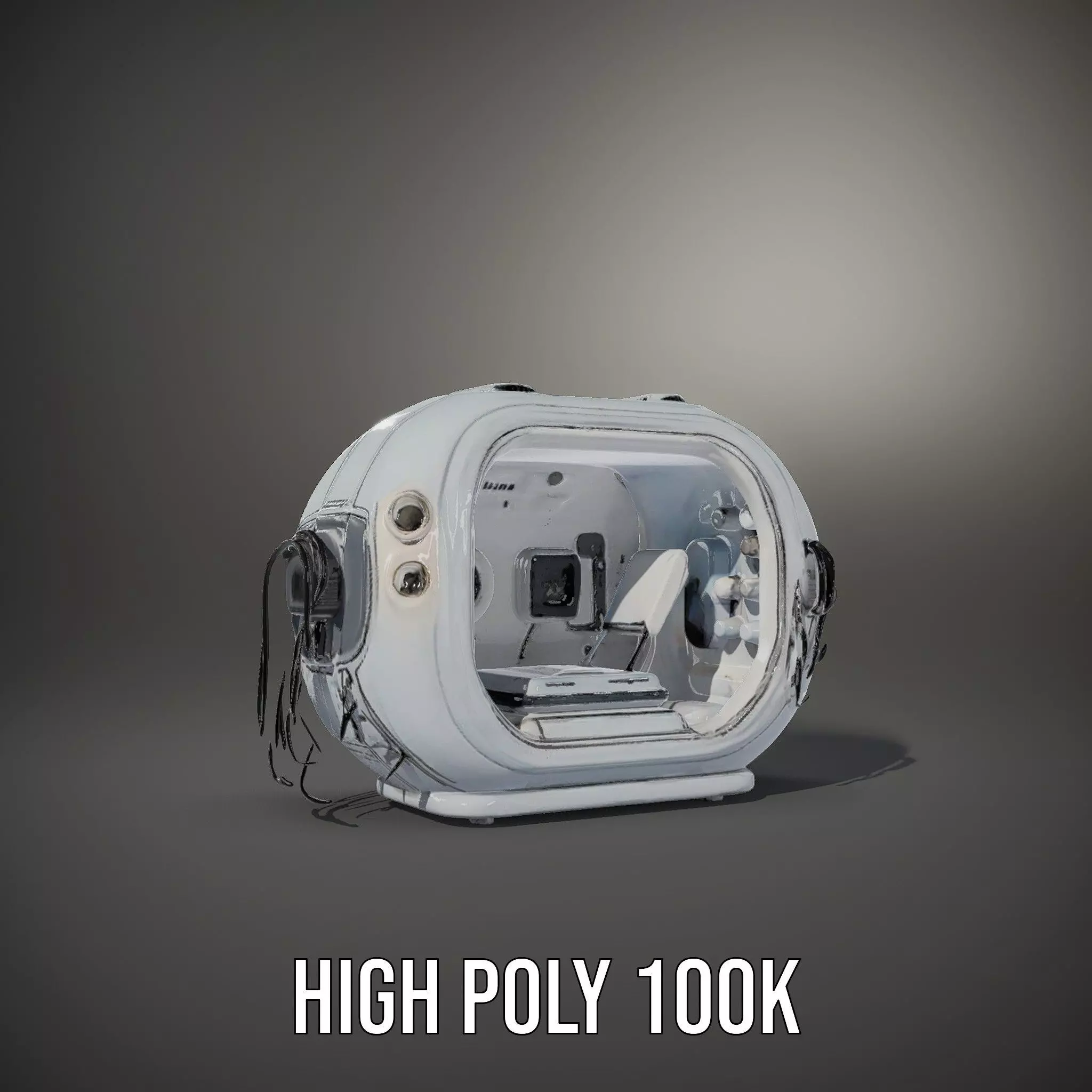 Futuristic Medical Chamber Model Pack Low-poly 3D model_8