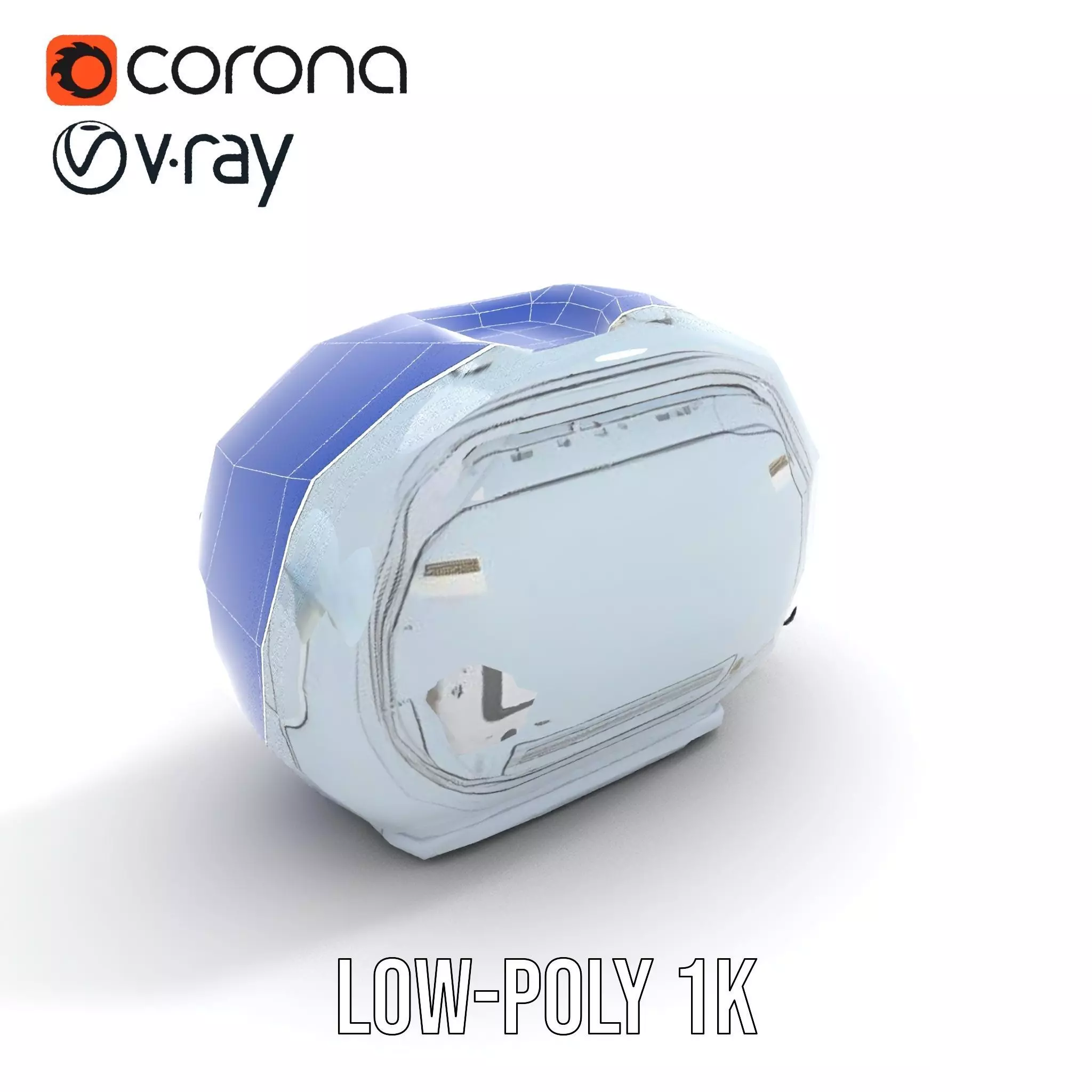 Futuristic Medical Chamber Model Pack Low-poly 3D model_9