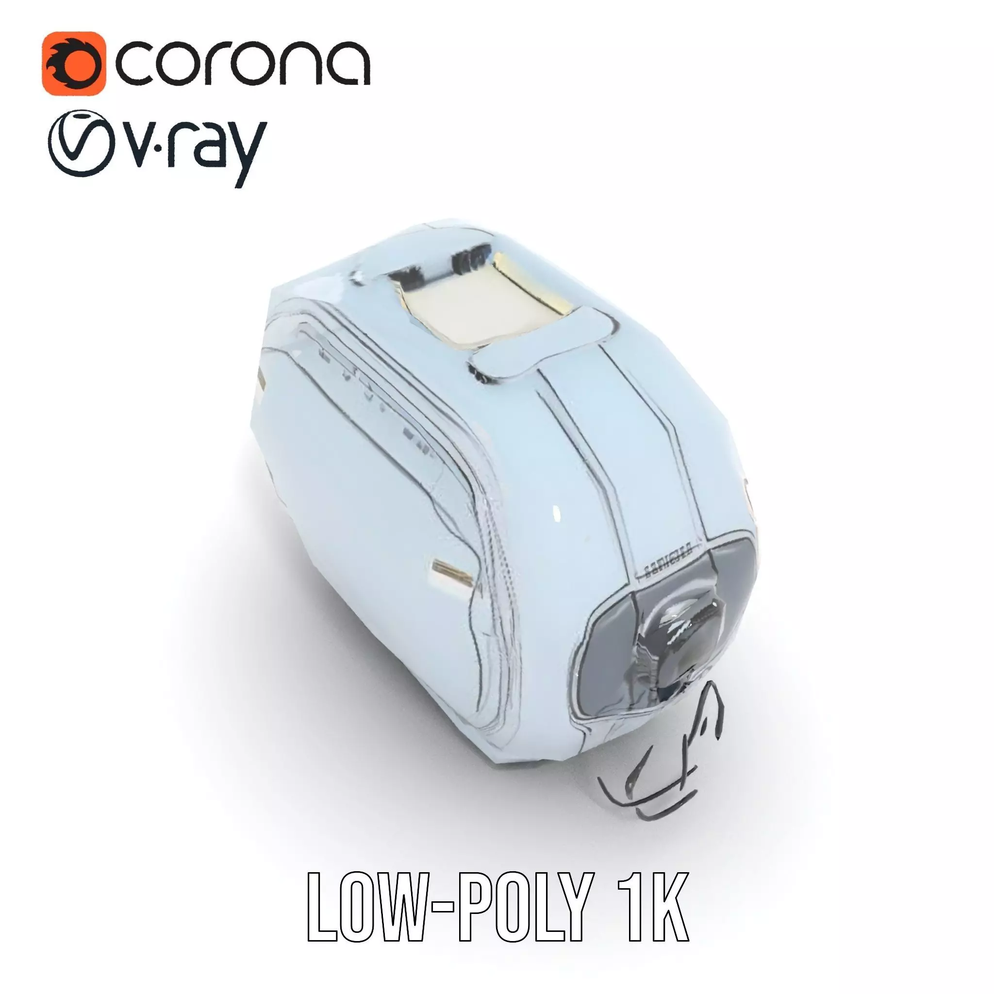 Futuristic Medical Chamber Model Pack Low-poly 3D model_14