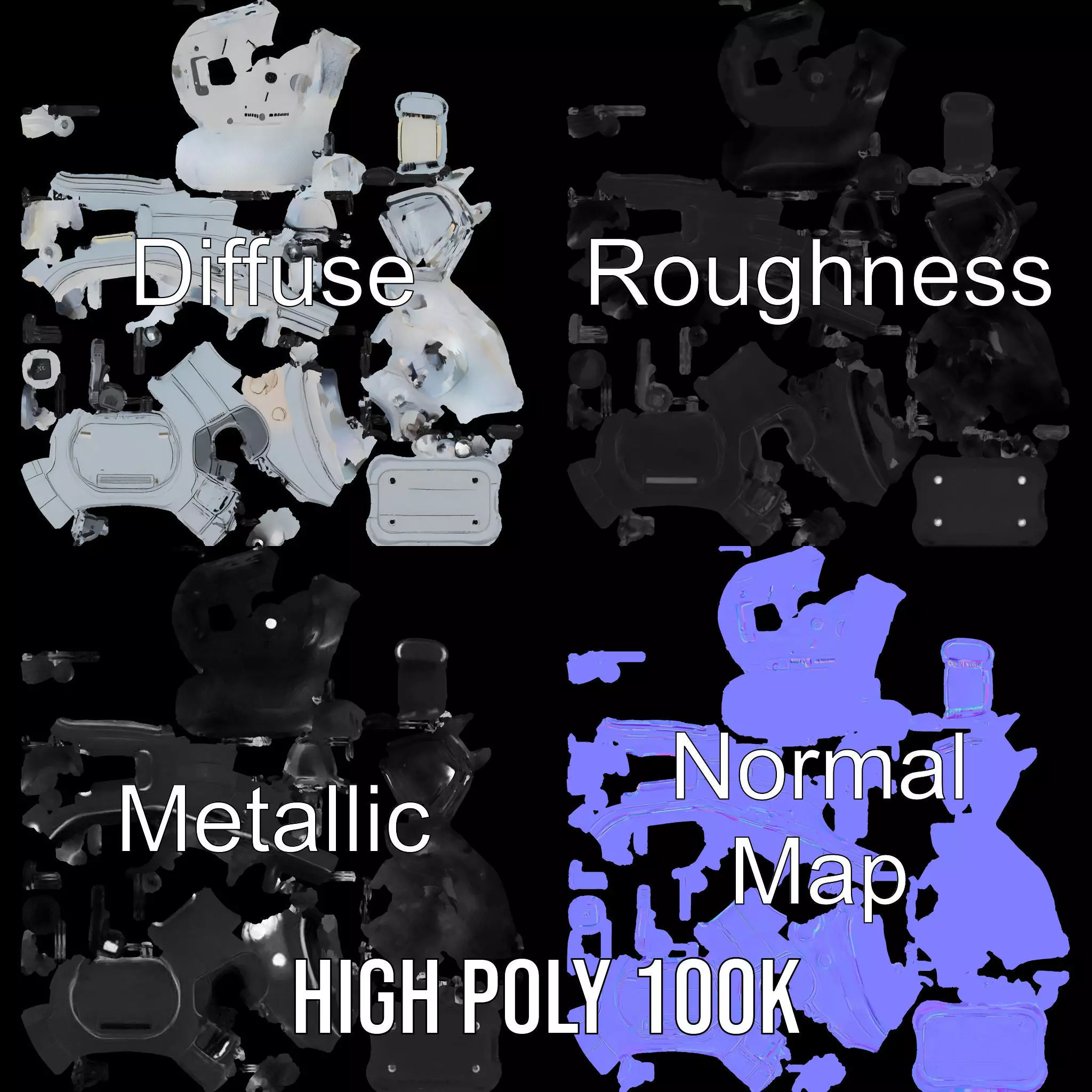 Futuristic Medical Chamber Model Pack Low-poly 3D model_3