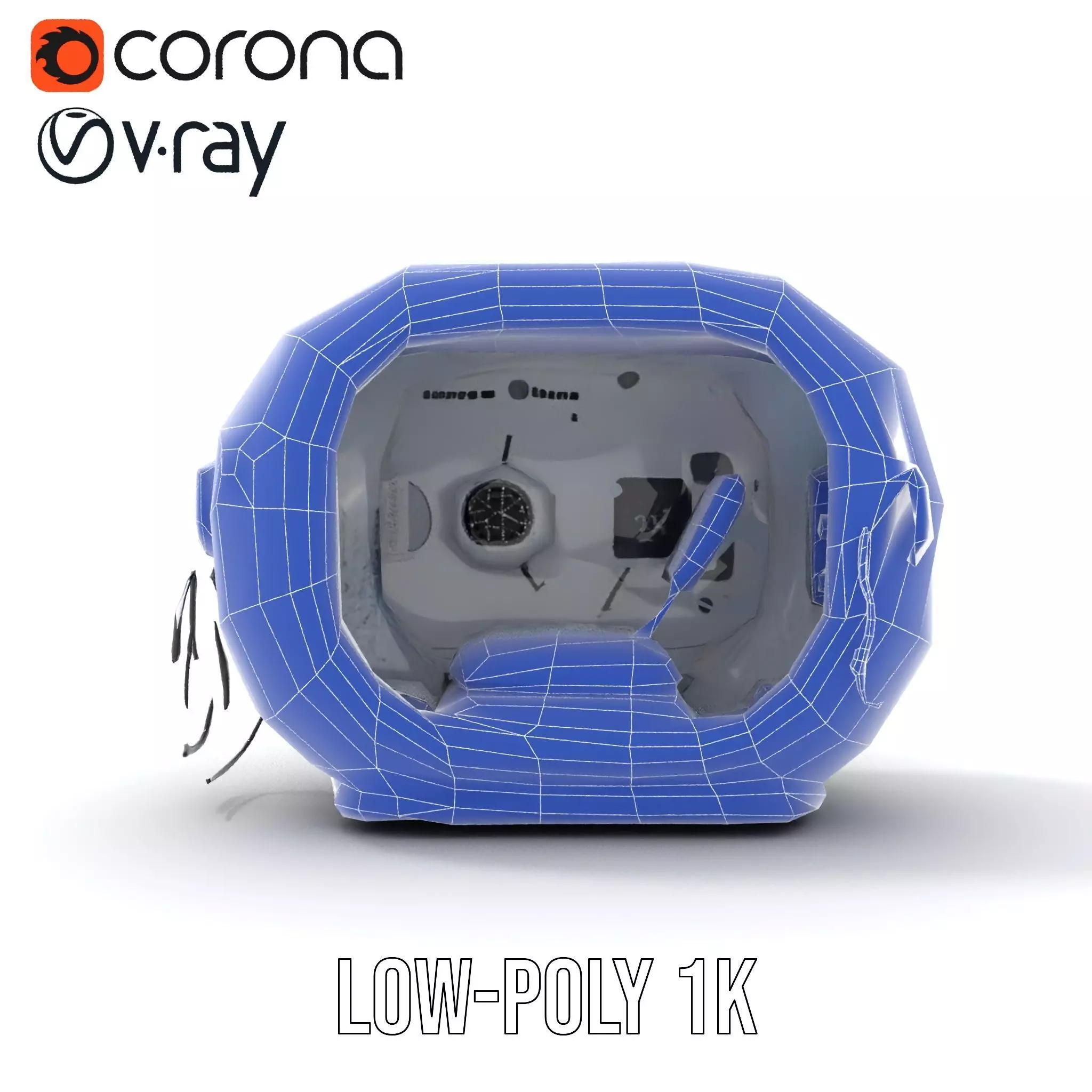 Futuristic Medical Chamber Model Pack Low-poly 3D model_27