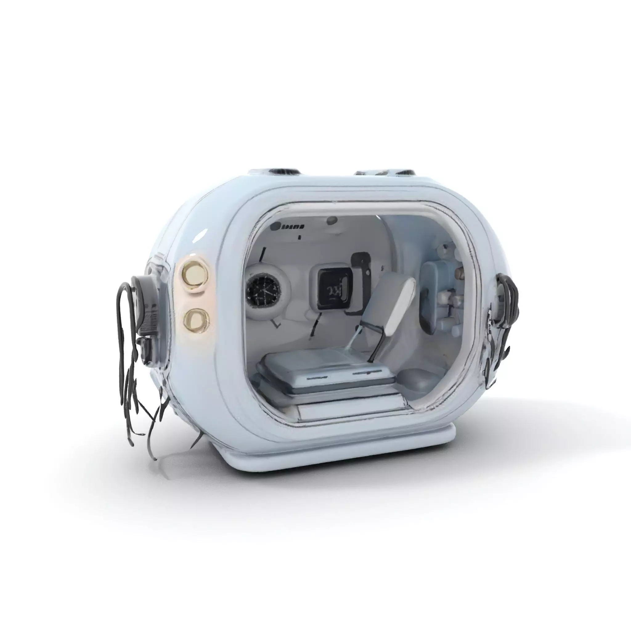 Futuristic Medical Chamber Model Pack Low-poly 3D model_0