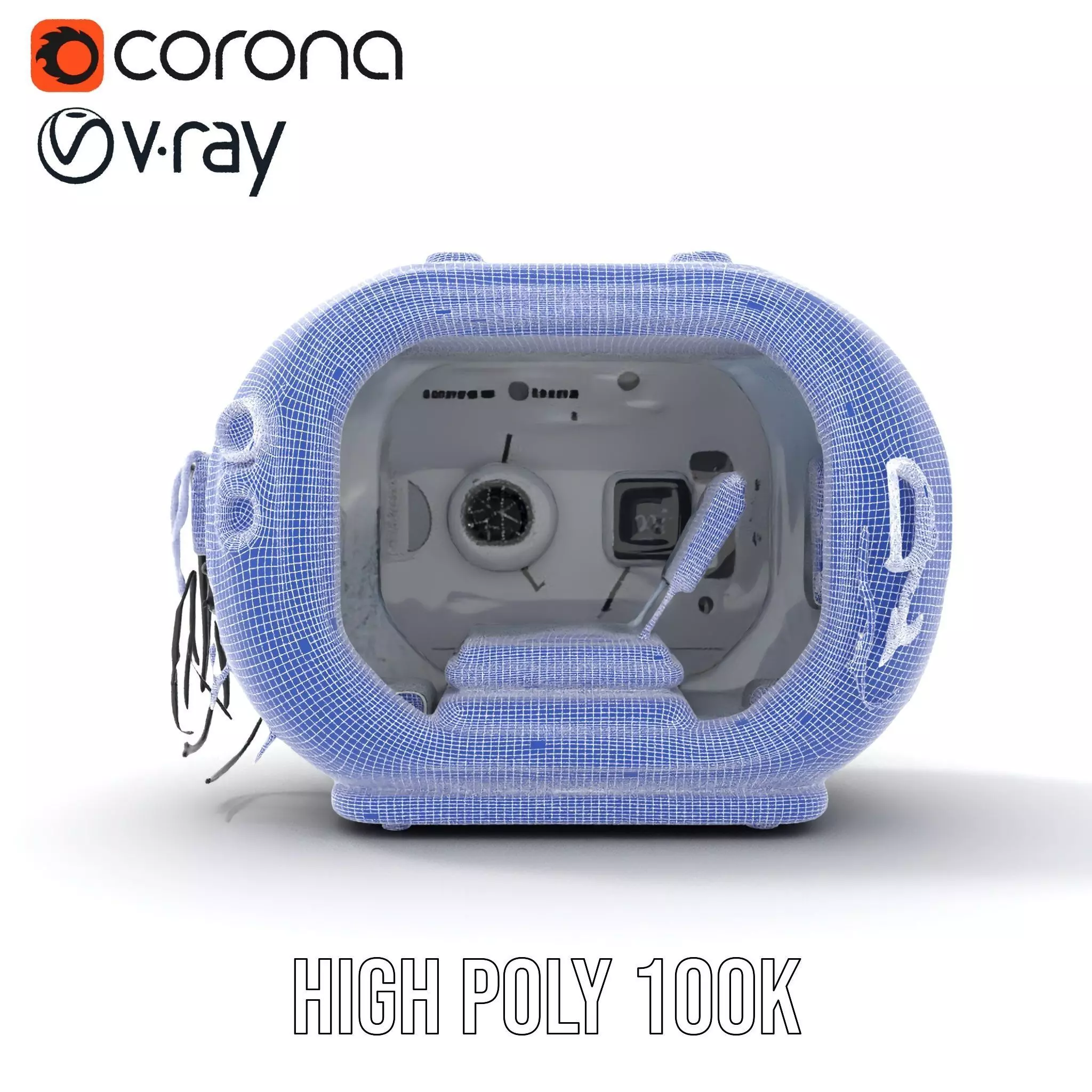 Futuristic Medical Chamber Model Pack Low-poly 3D model_33