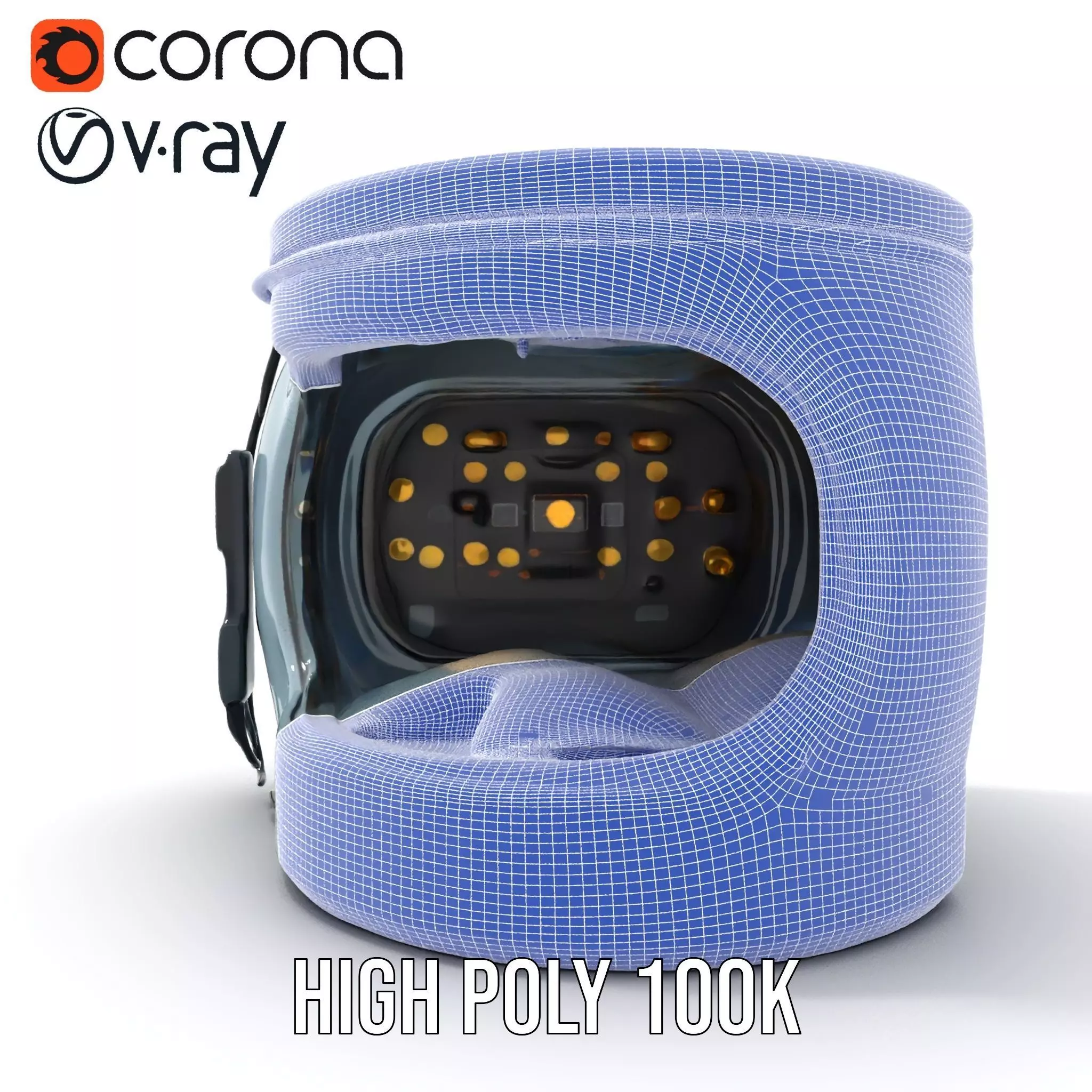 Futuristic Sleep Pod Interior Model Pack Low-poly 3D model_33