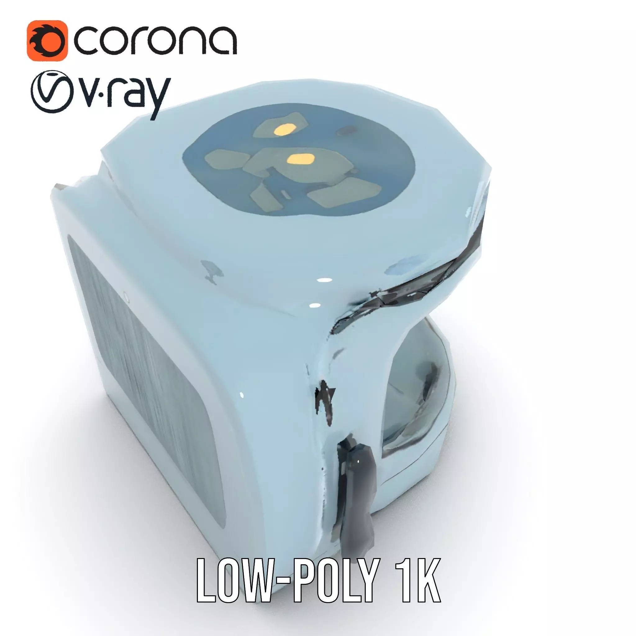 Futuristic Sleep Pod Interior Model Pack Low-poly 3D model_17