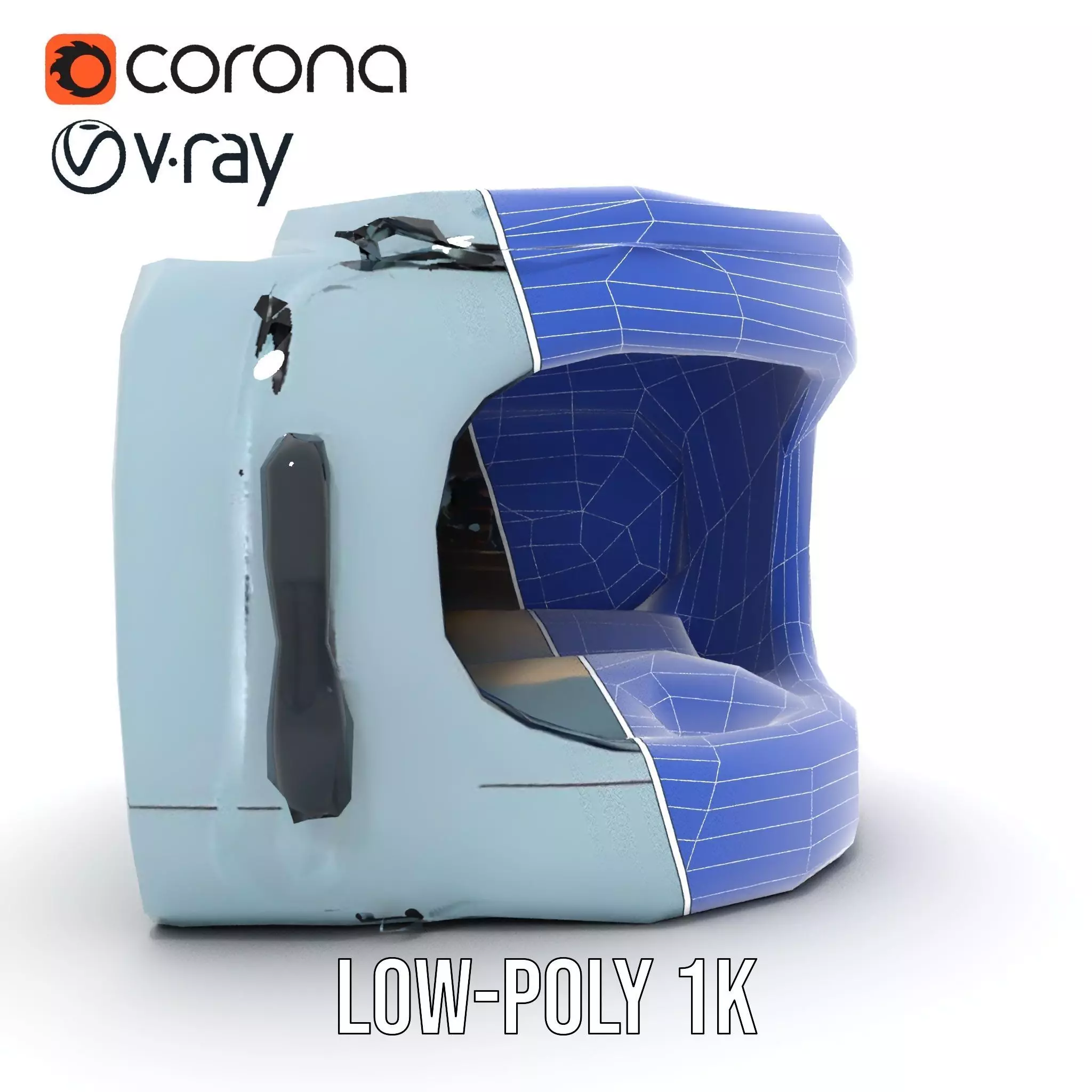 Futuristic Sleep Pod Interior Model Pack Low-poly 3D model_31