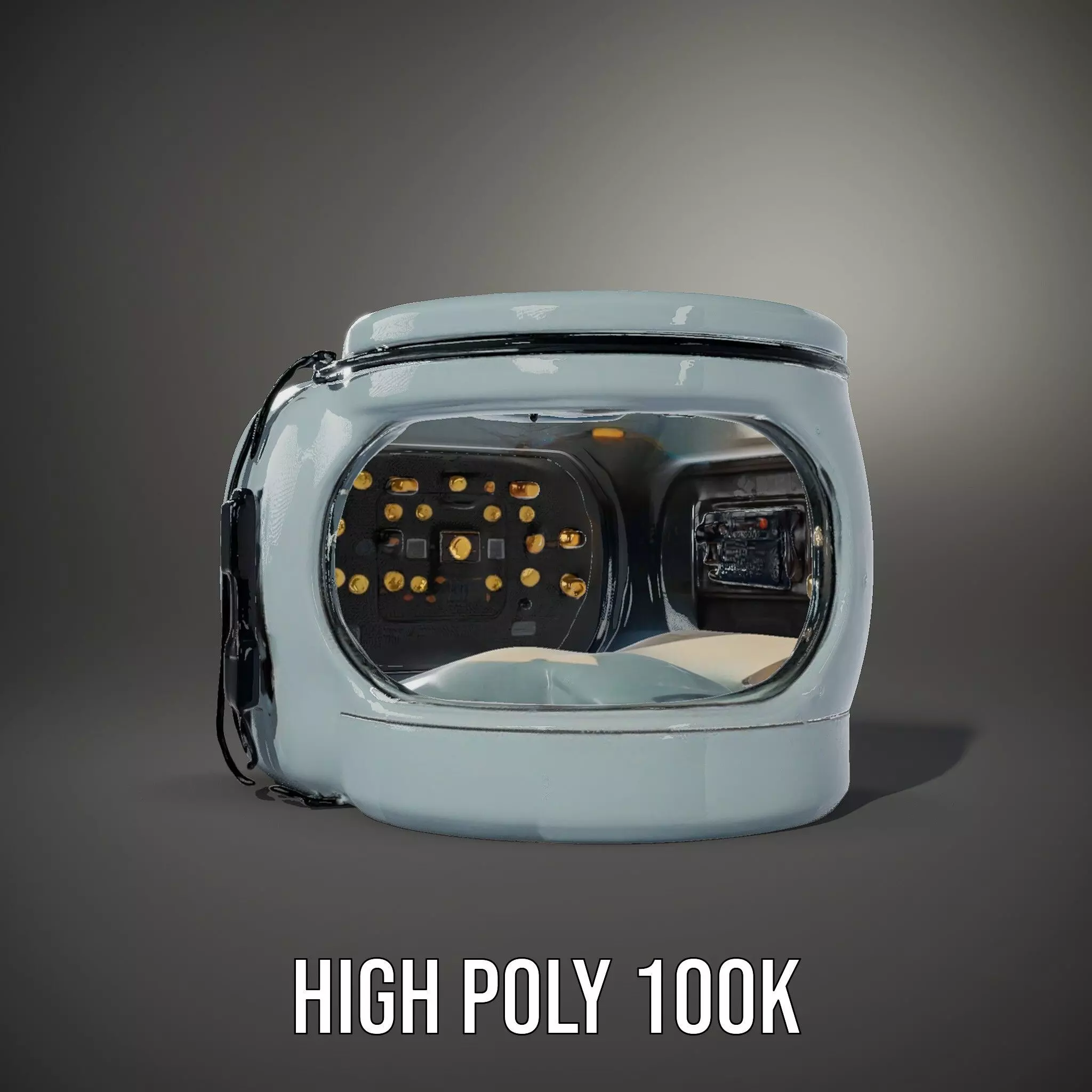 Futuristic Sleep Pod Interior Model Pack Low-poly 3D model_8