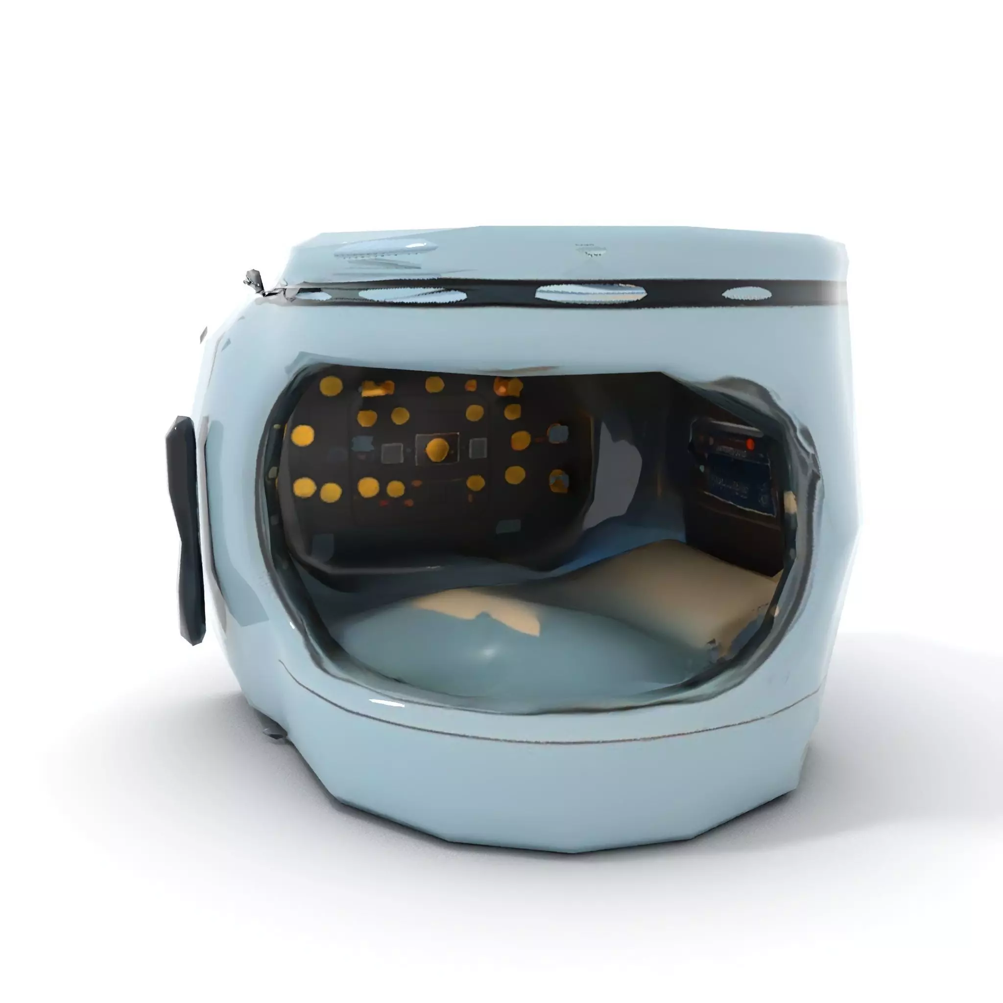 Futuristic Sleep Pod Interior Model Pack Low-poly 3D model_9